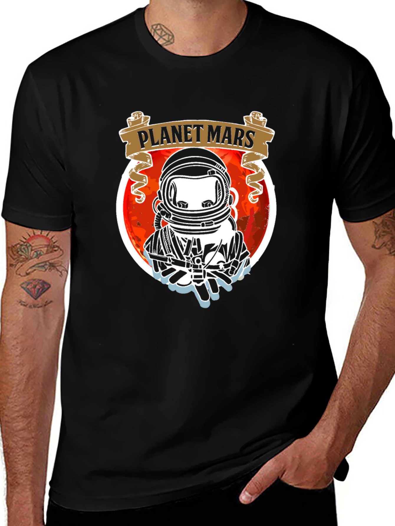Variant 26 of Planet Mars Astronaut Graphic Tee