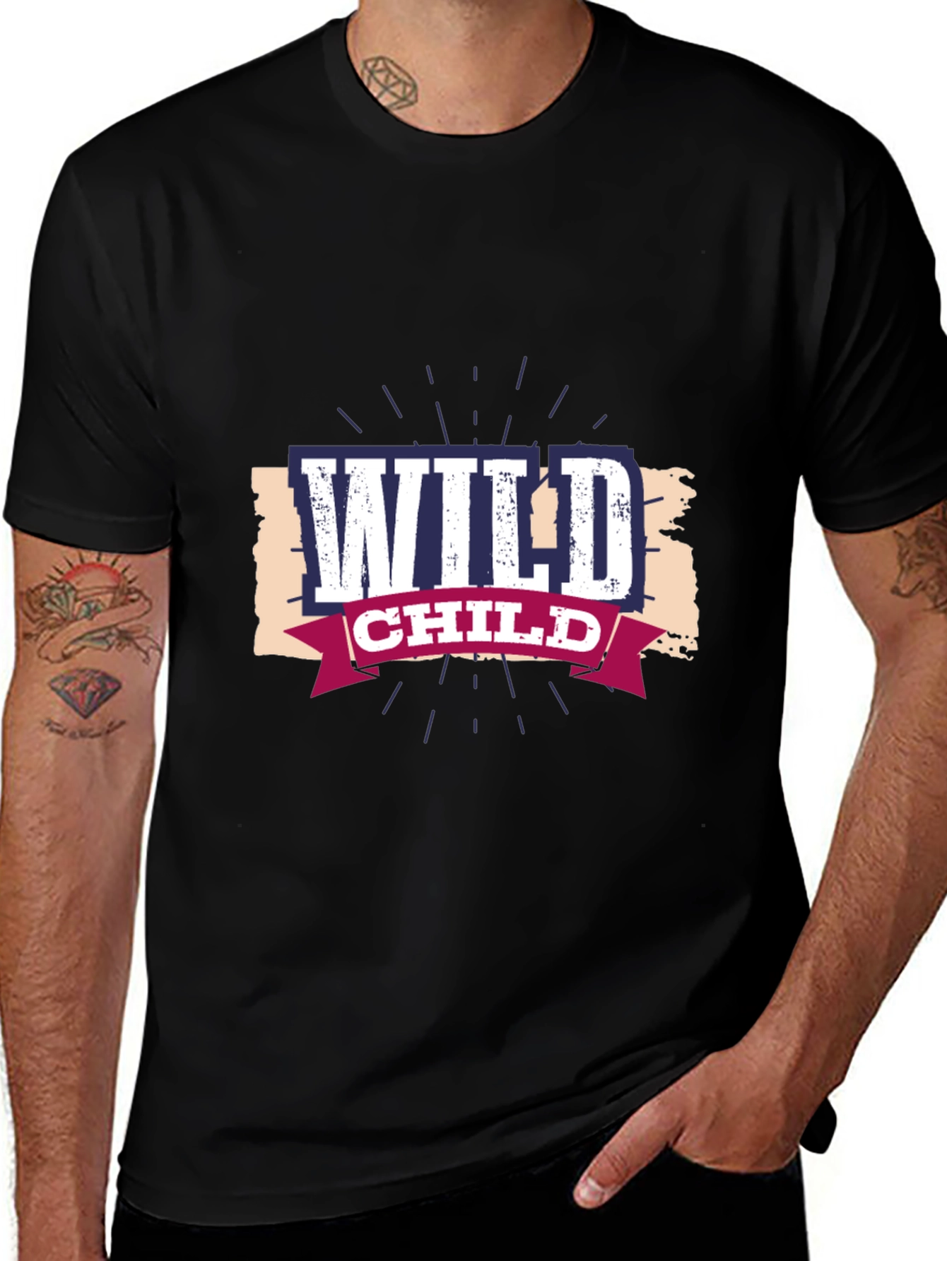 Variant 28 of Wild Child Graphic Tee - Black