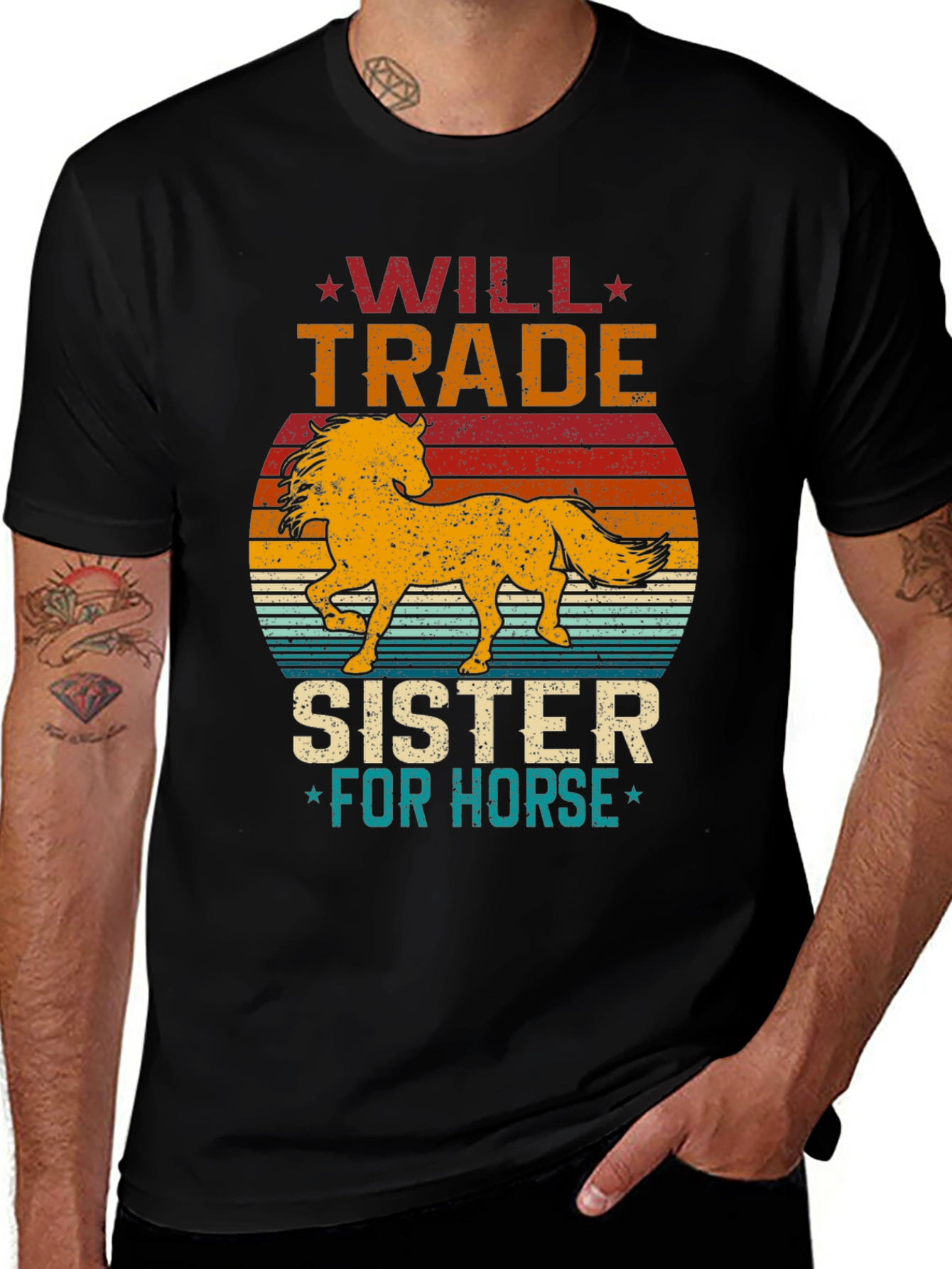 Variant 27 of Will Trade Sister For Horse Graphic T-Shirt