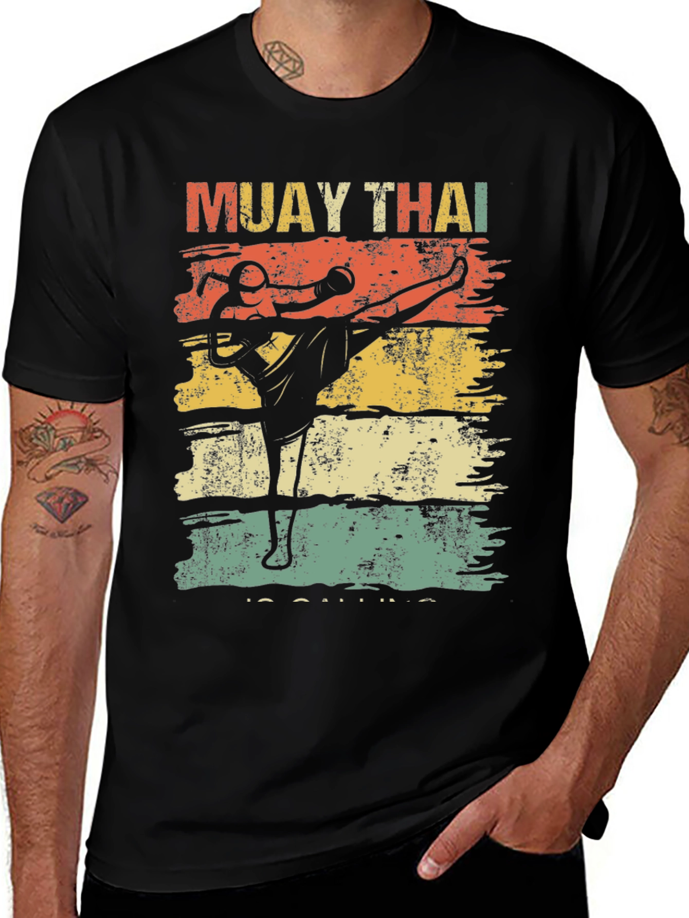 Muay Thai Calling Retro Style T-Shirt