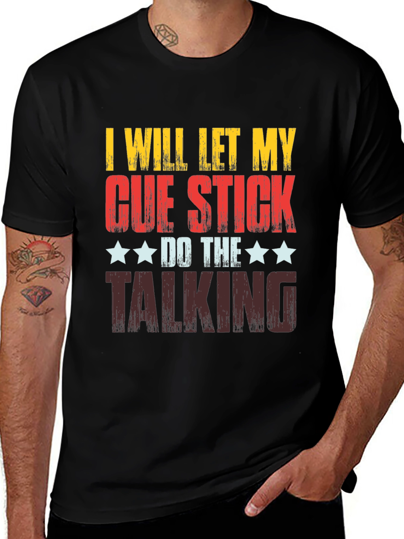 Variant 13 of Cue Stick Talking T-Shirt