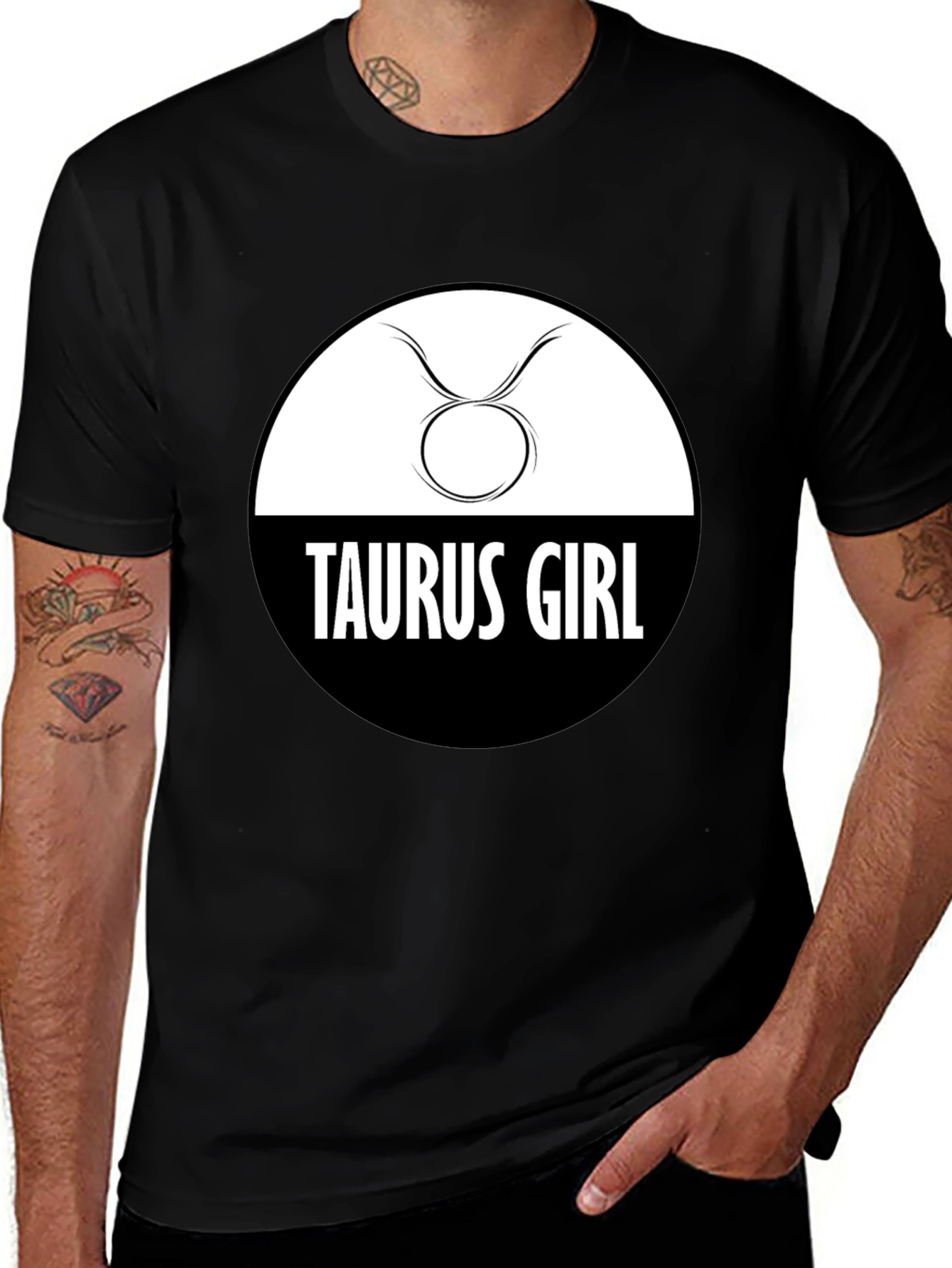 Variant 7 of Taurus Girl Zodiac Sign Graphic Tee