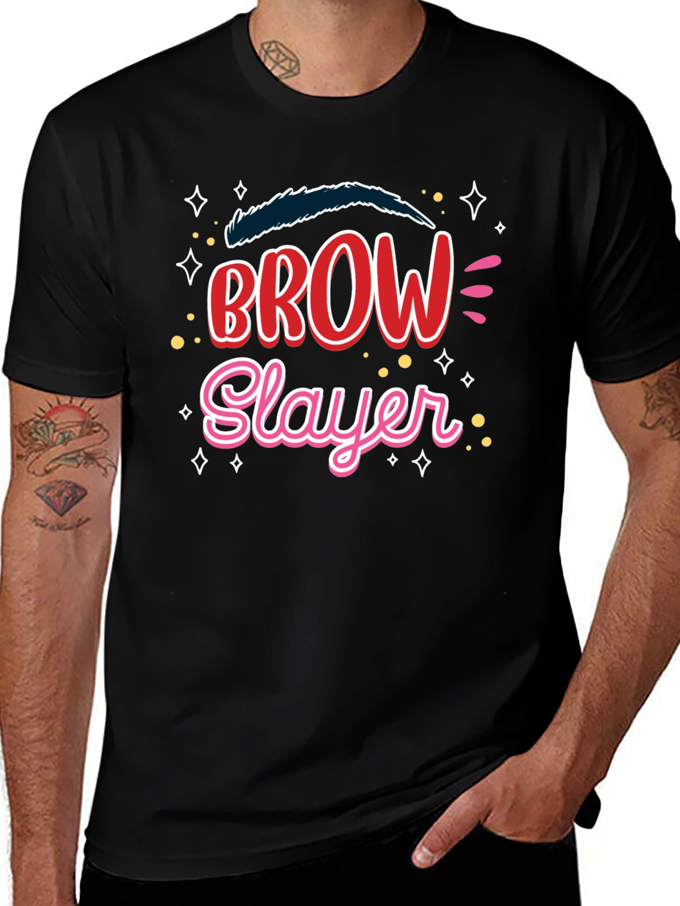 Black Brow Slayer Graphic Tee main image