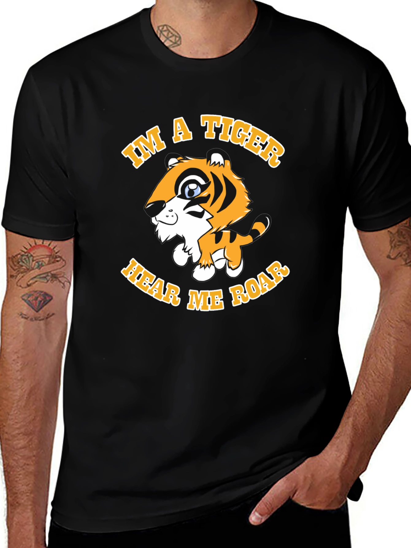 Variant 18 of I'm A Tiger Hear Me Roar T-Shirt - Cute Cartoon Tiger