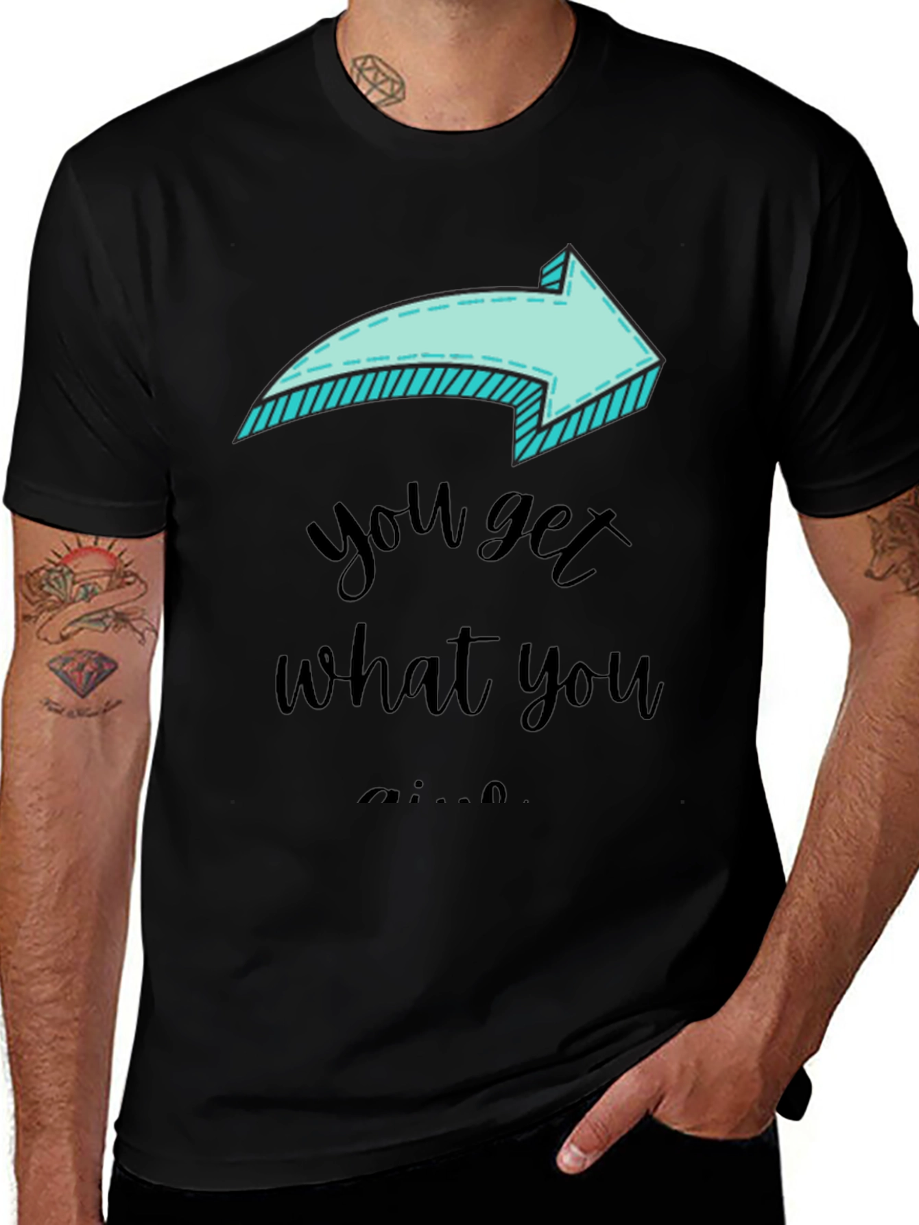 Variant 9 of Funny Arrow T-Shirt - You Get What You Give