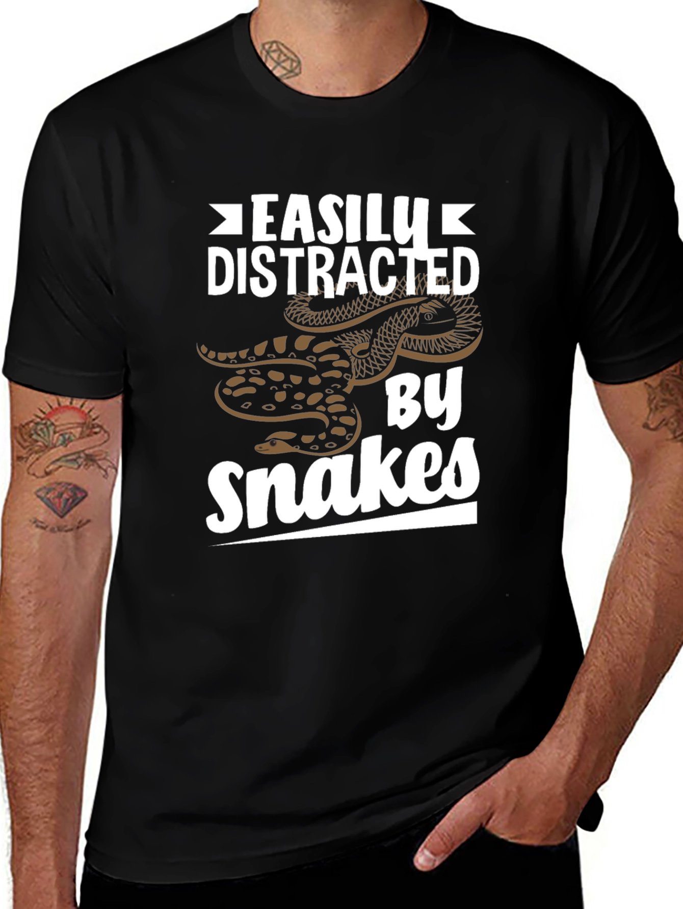 Variant 13 of Easily Distracted By Snakes Graphic T-Shirt