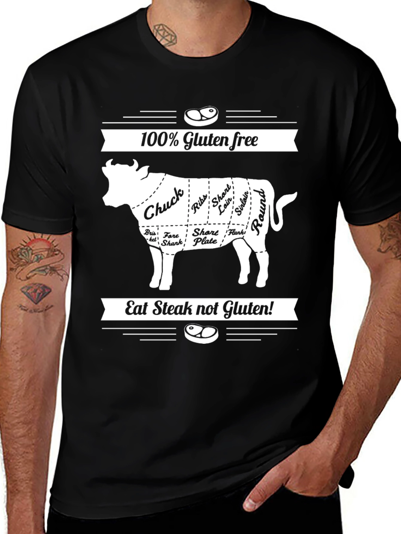 Variant 17 of Gluten-Free Steak Lover's T-Shirt