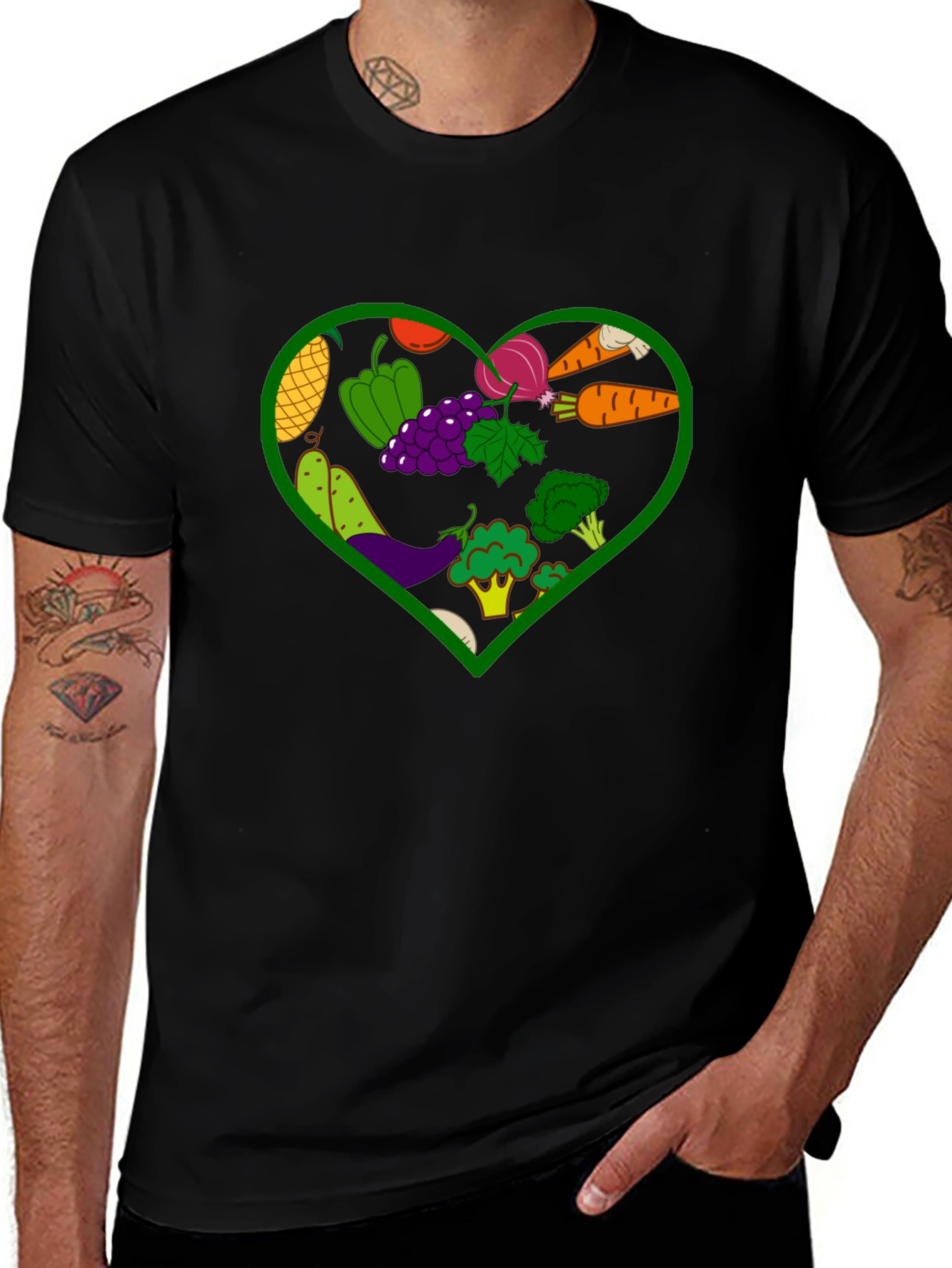 Variant 16 of Vegan Heart T-Shirt - Plant Based Power!