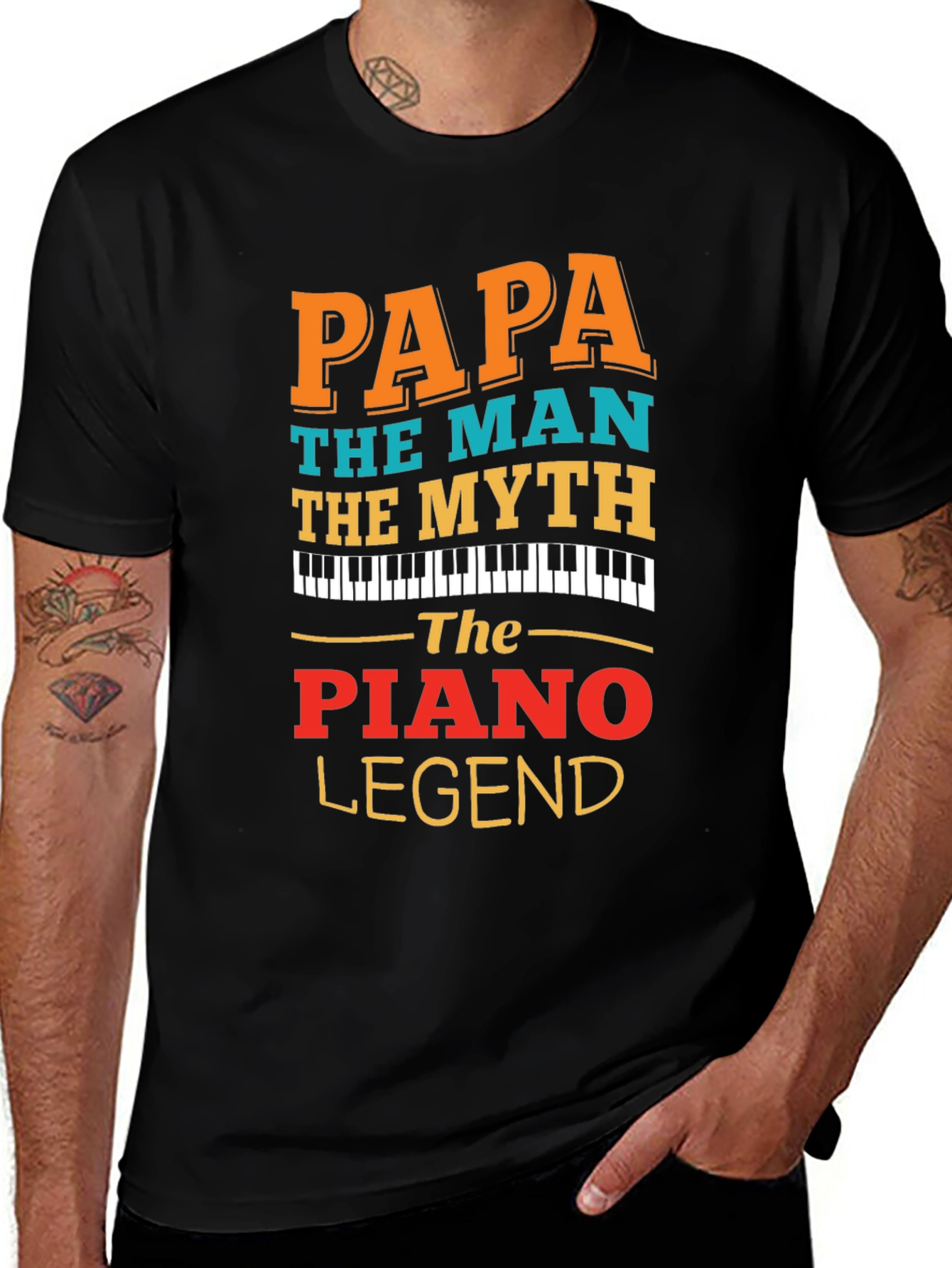 Variant 20 of Papa Piano Legend T-Shirt - Gift for Musician Dad
