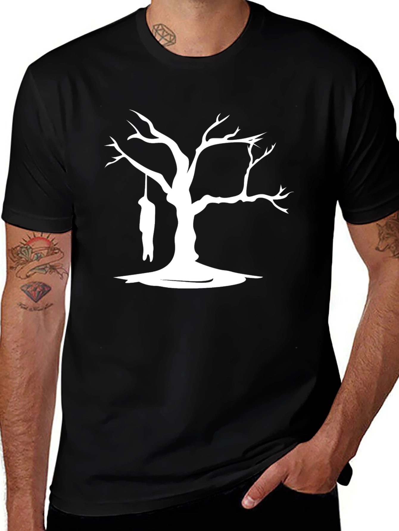 Variant 8 of Spooky Tree Graphic Tee - Dark Humor T-Shirt