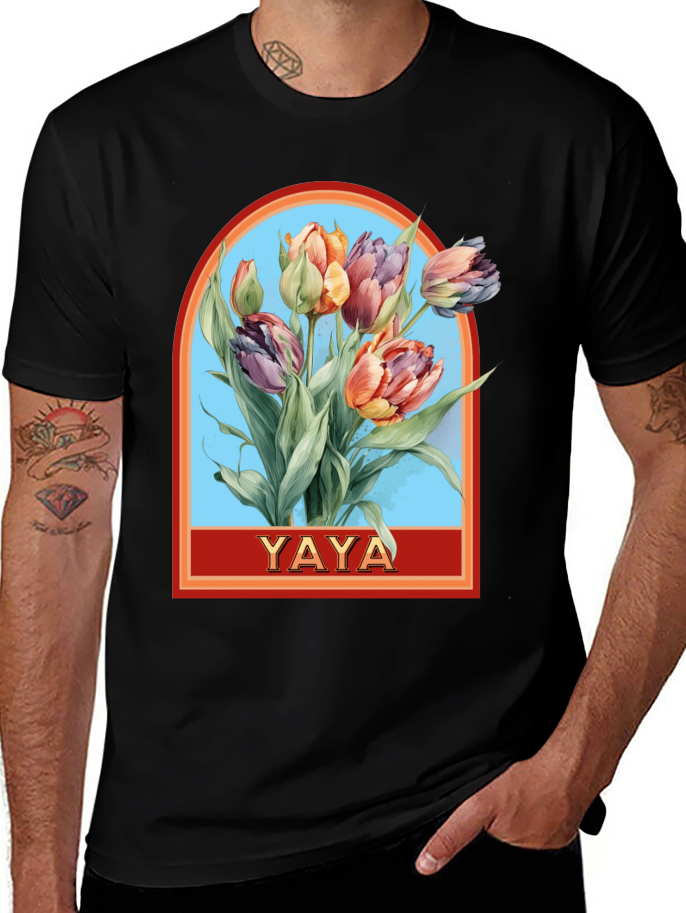 Variant 5 of YAYA Floral Tulip Graphic T-Shirt