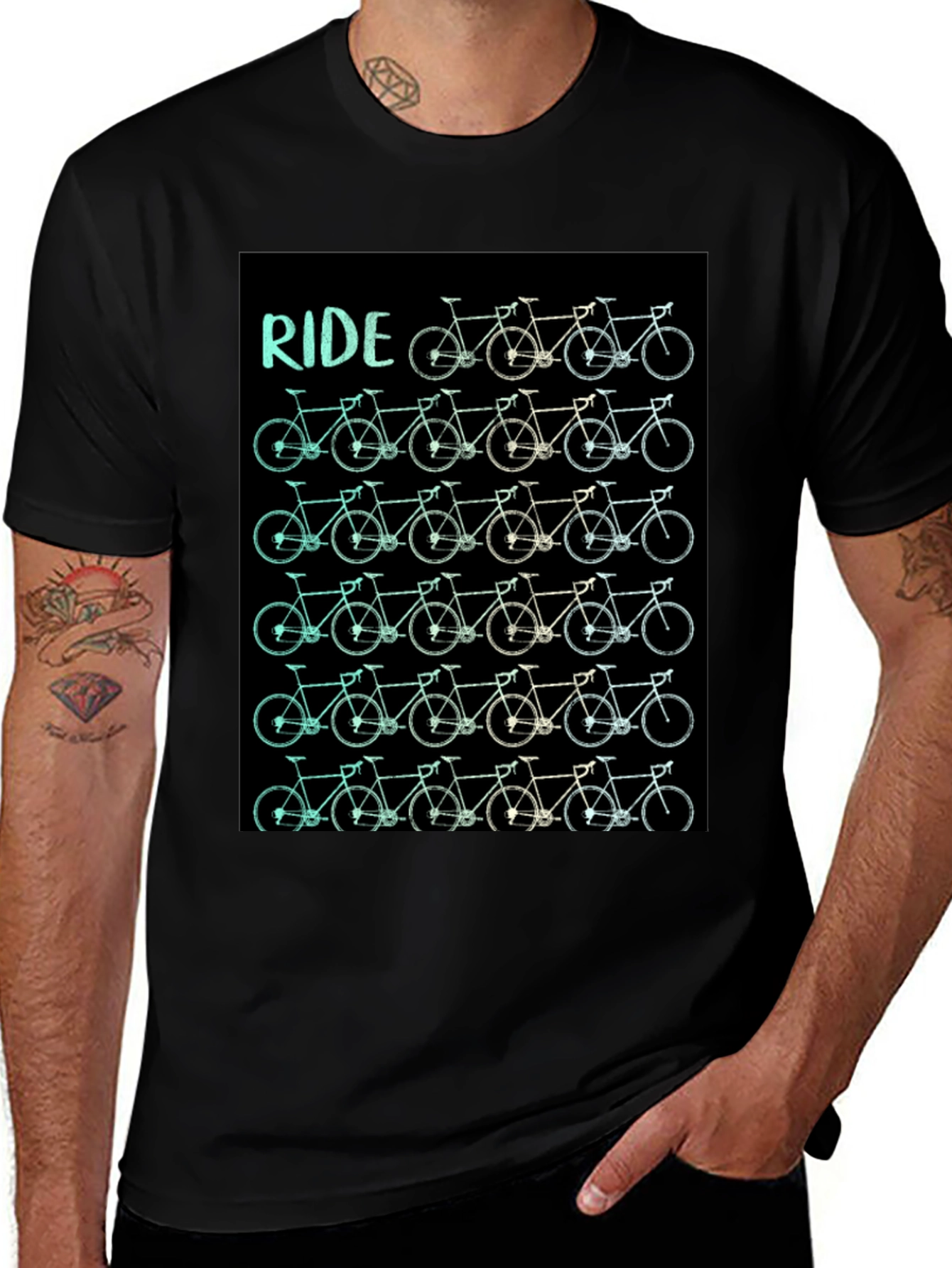 Variant 17 of Ride Bike Graphic Tee - Cycling Enthusiast T-Shirt