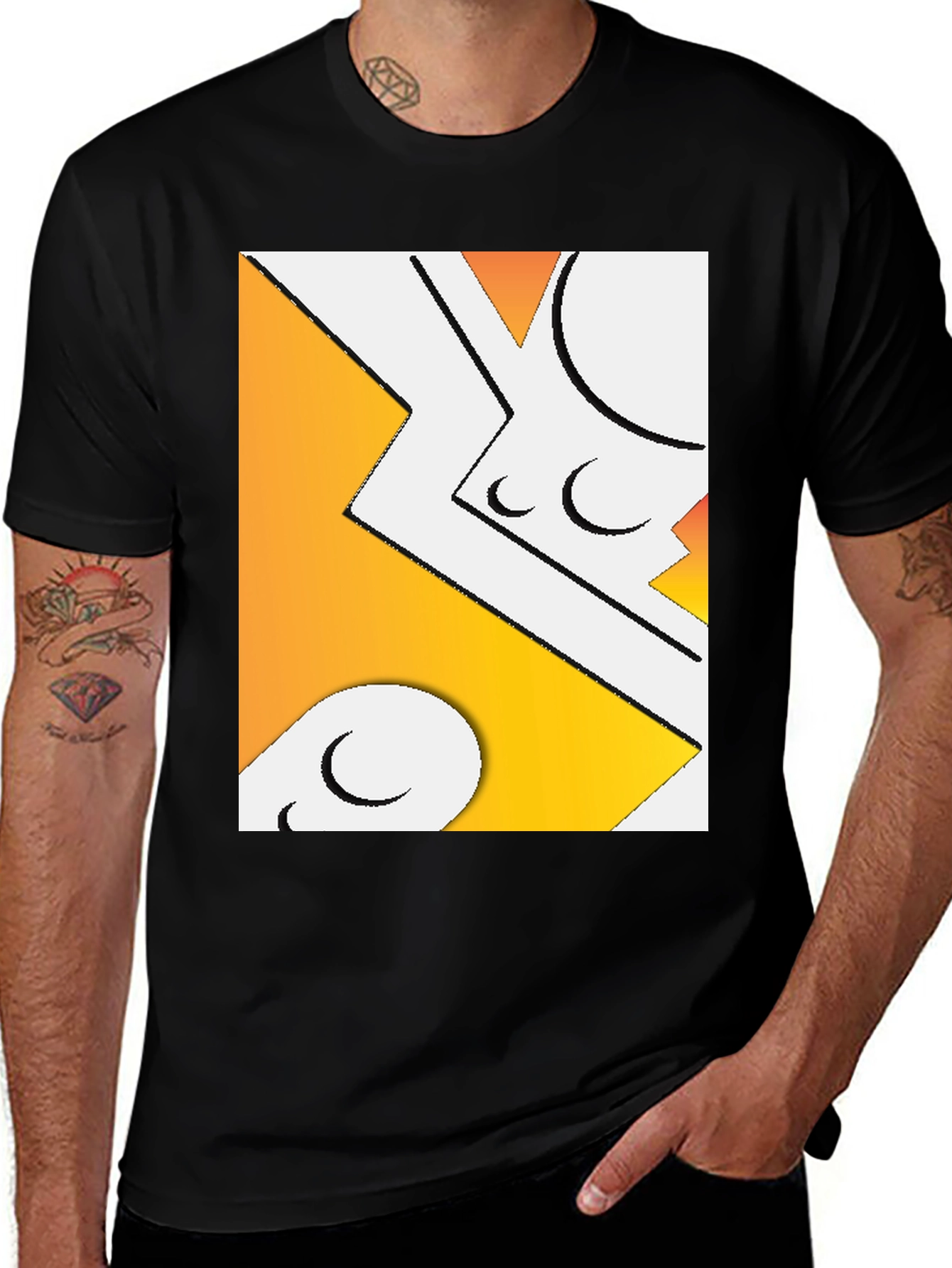Variant 18 of Abstract Geometric Graphic Print T-Shirt