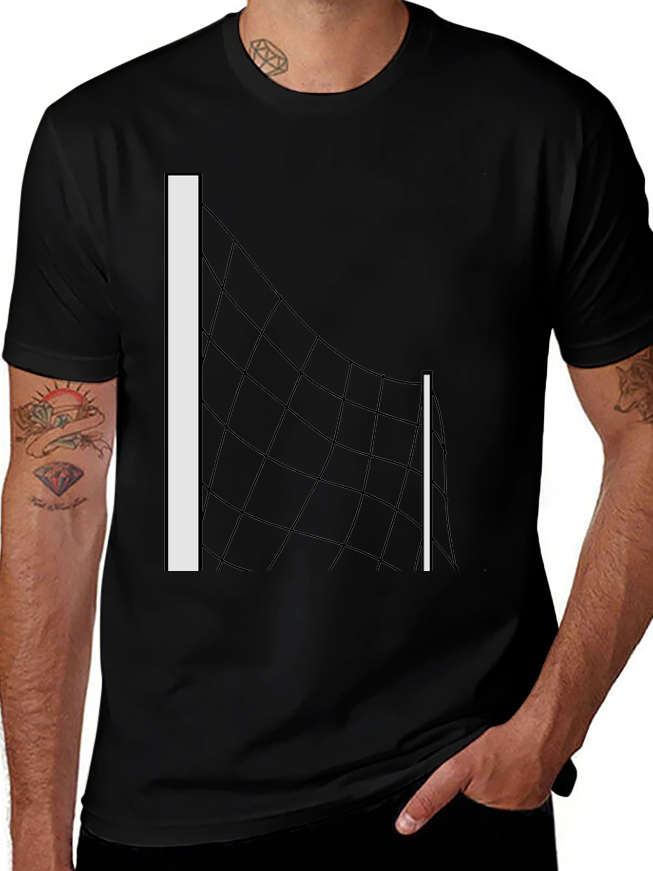 Variant 18 of Abstract Net T-Shirt: Modern Graphic Tee