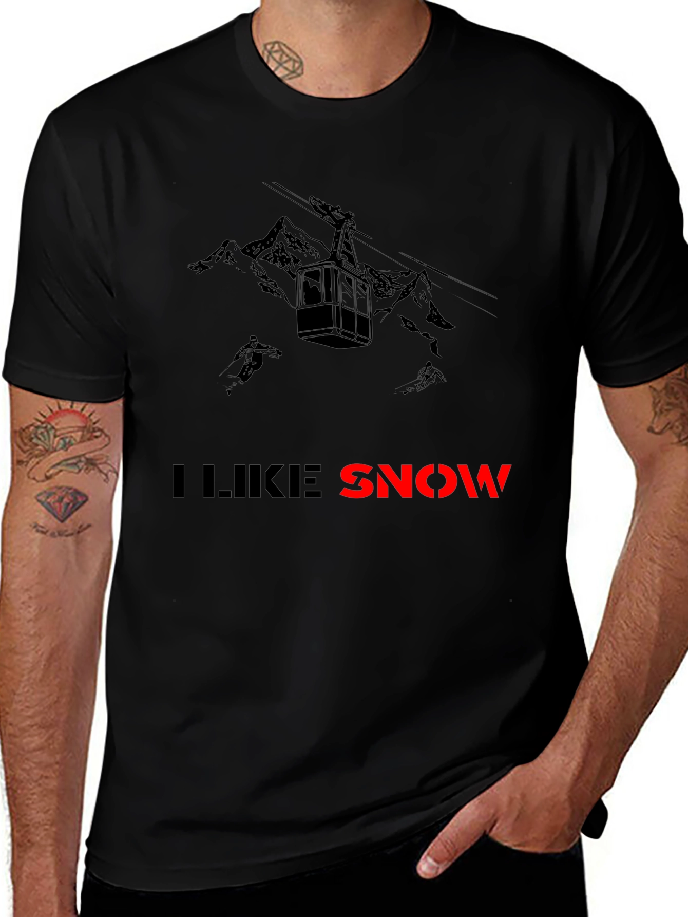 Variant 3 of I Like Snow Graphic Tee