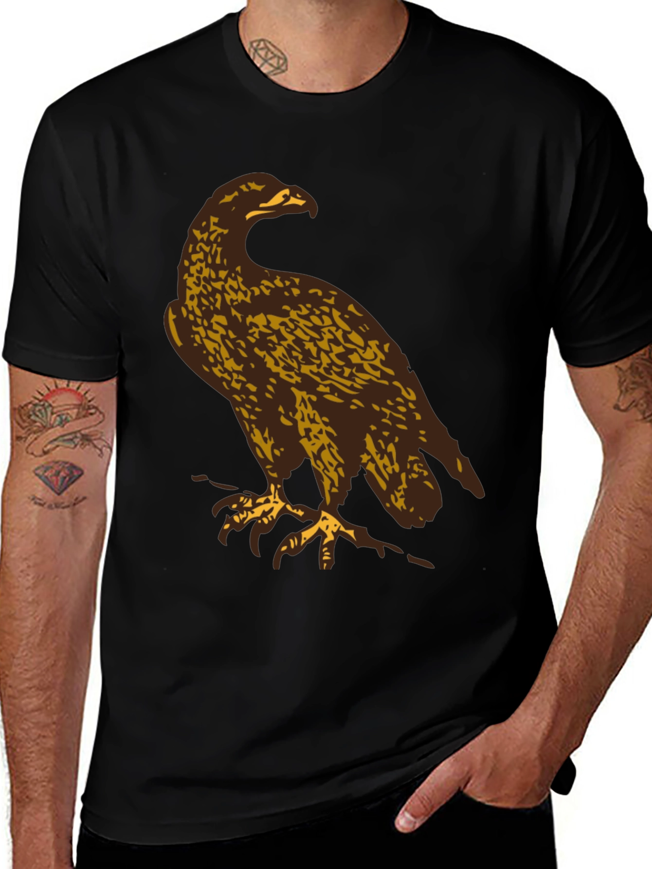 Variant 9 of Men's Black Eagle Graphic Tee