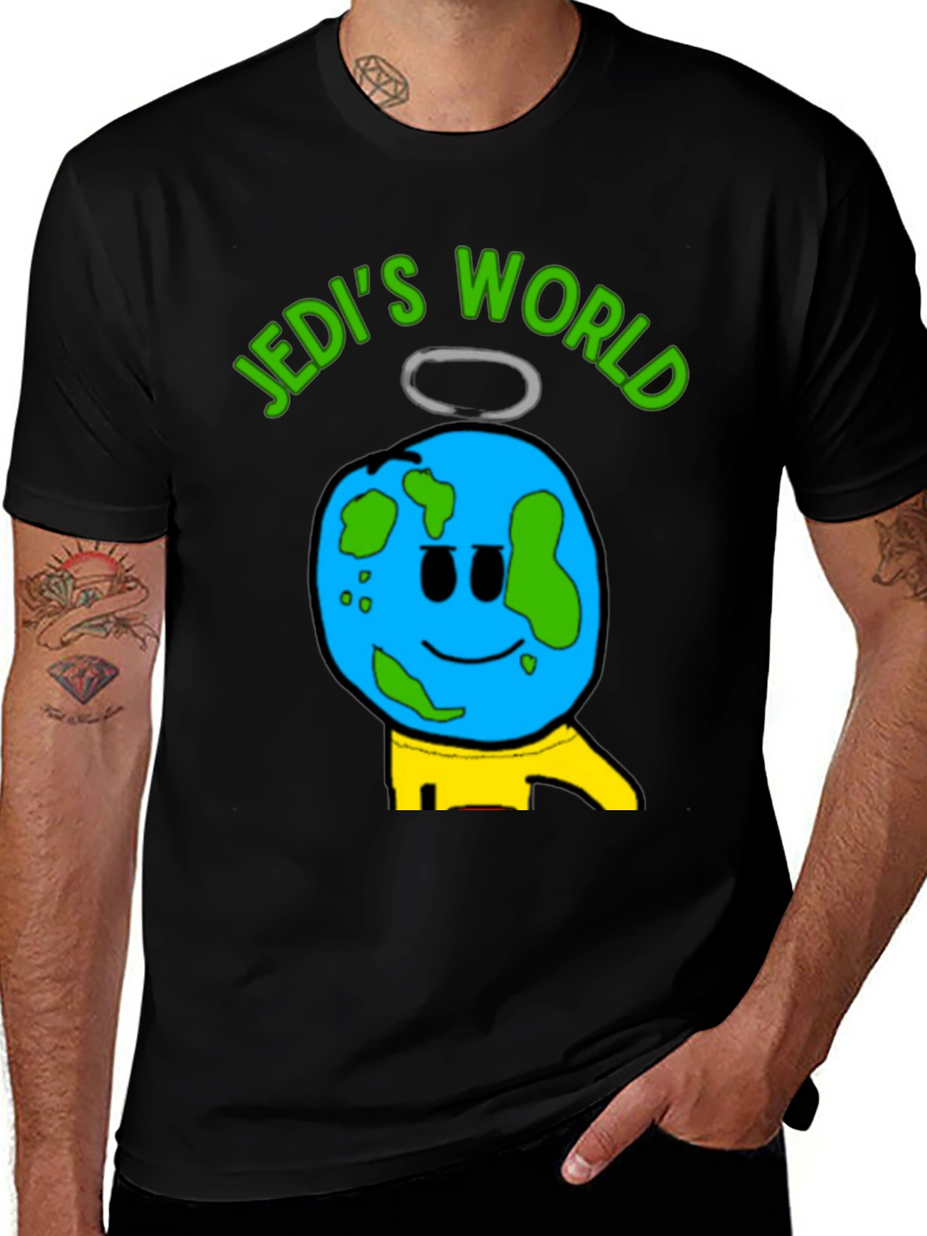Jedi's World Graphic T-Shirt - Black