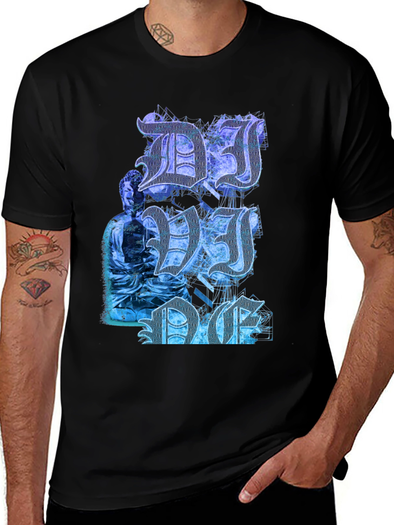 DJ DC Graphic T-Shirt - Men's Black Tee