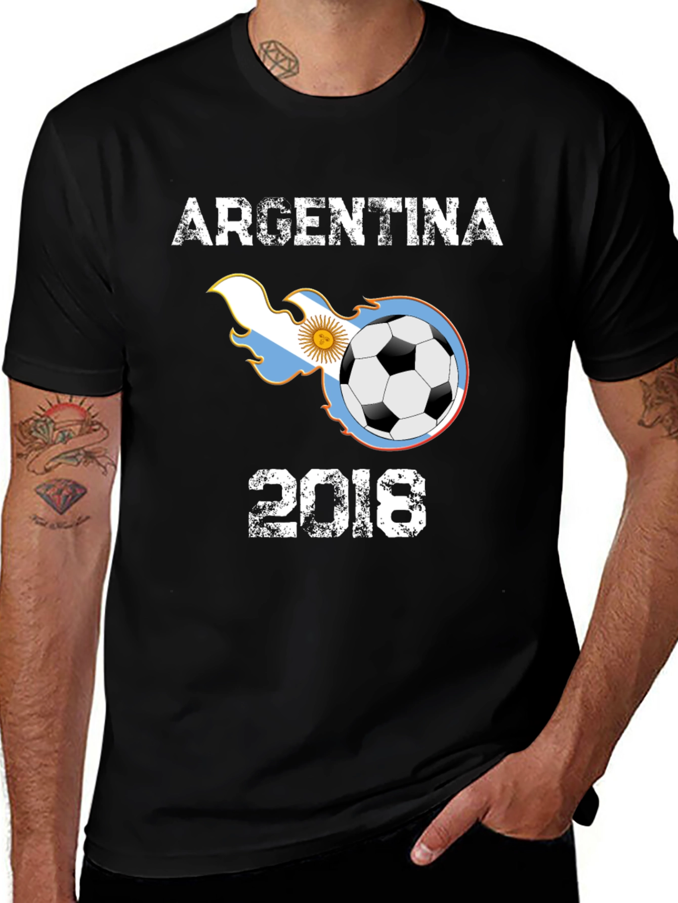 Variant 8 of Argentina 2018 Soccer T-Shirt