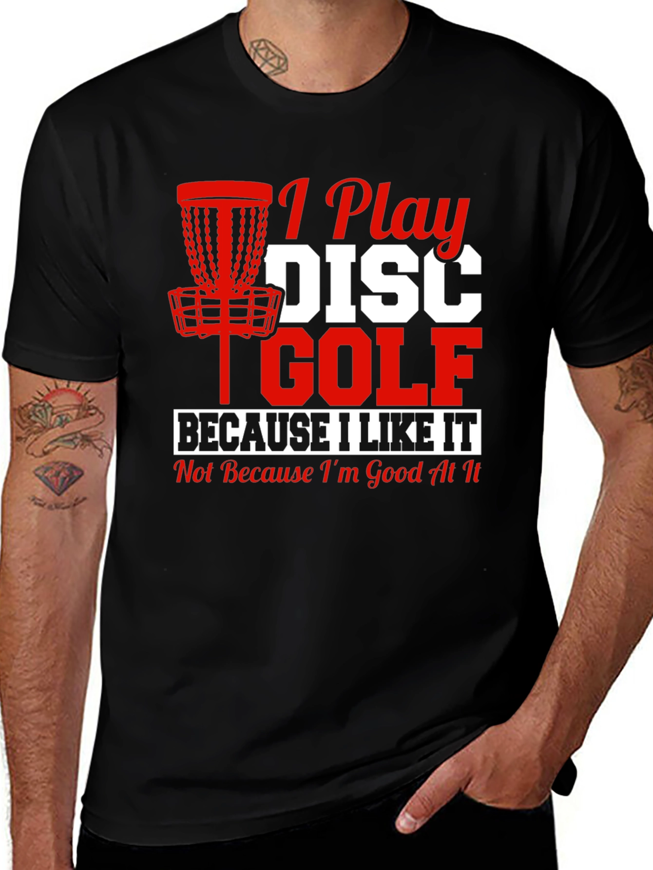 Variant 11 of I Play Disc Golf T-Shirt - Funny Disc Golf Tee