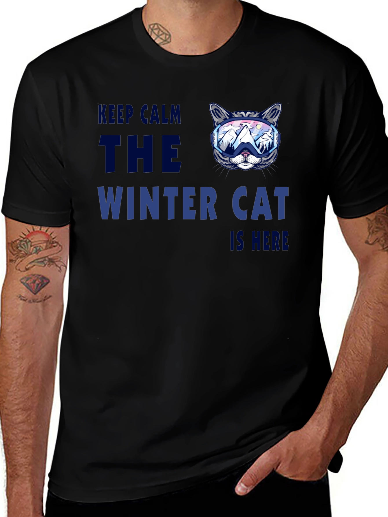 Variant 13 of Winter Cat T-Shirt