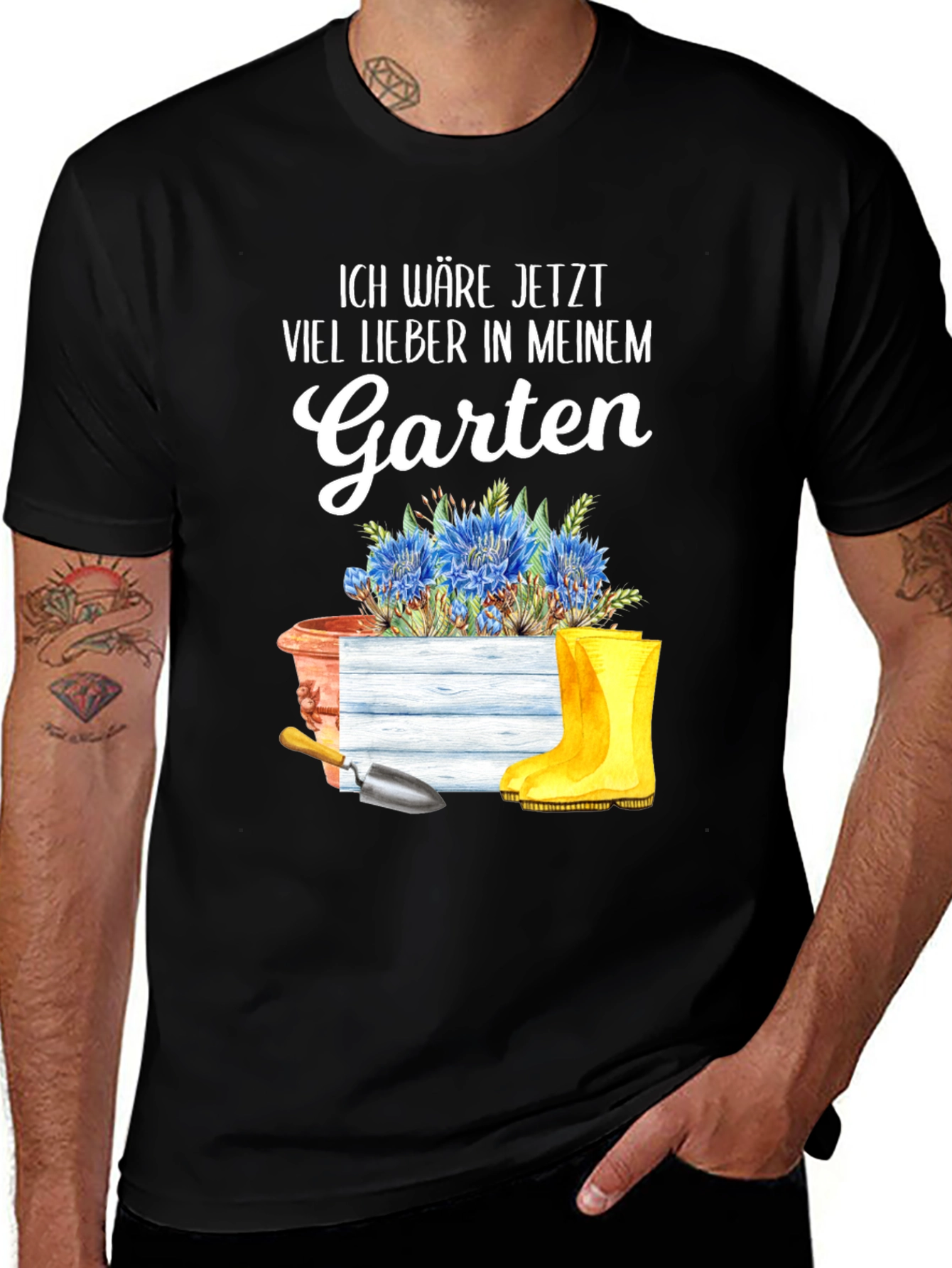 Variant 16 of Gardening Enthusiast T-Shirt - "I'd Rather Be In My Garden"
