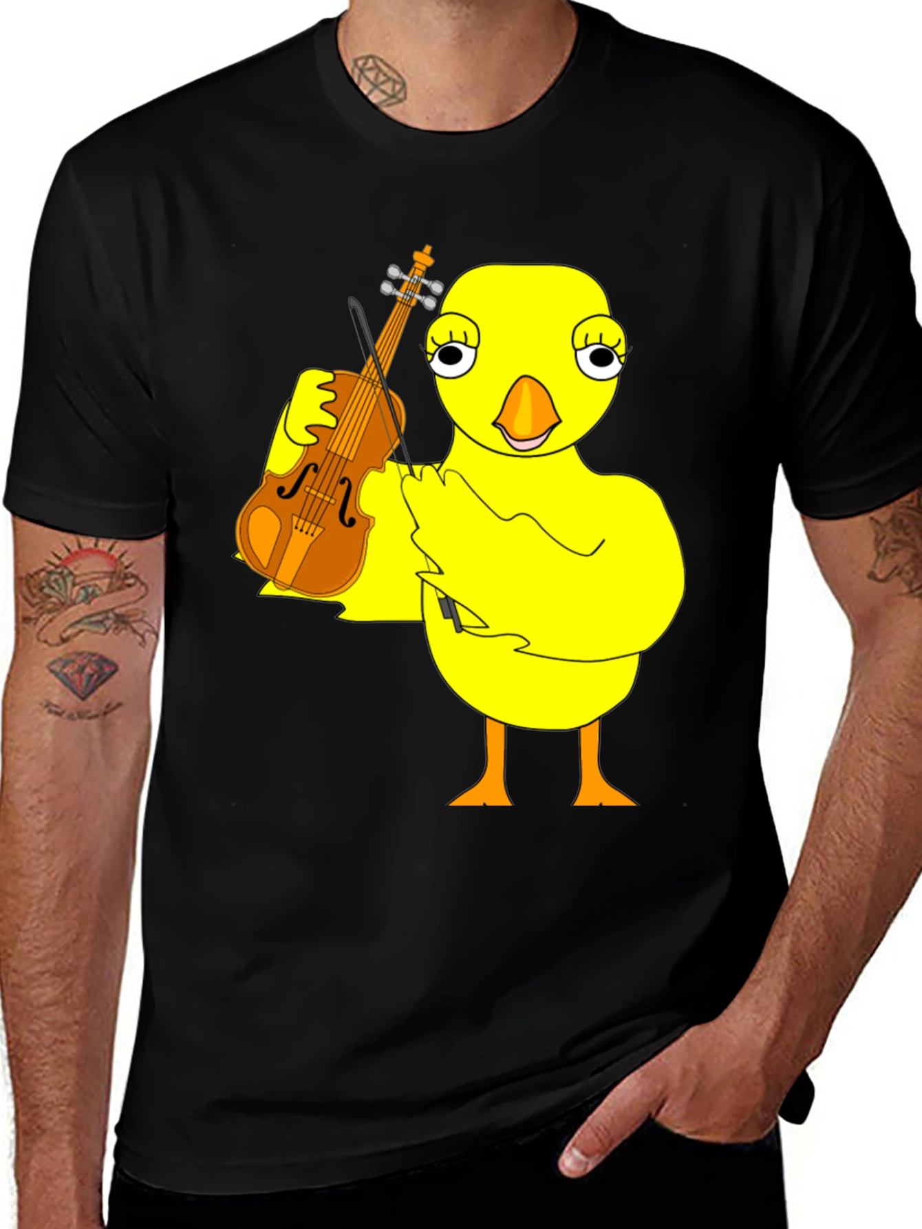 Variant 11 of Duck Playing Violin Graphic T-Shirt