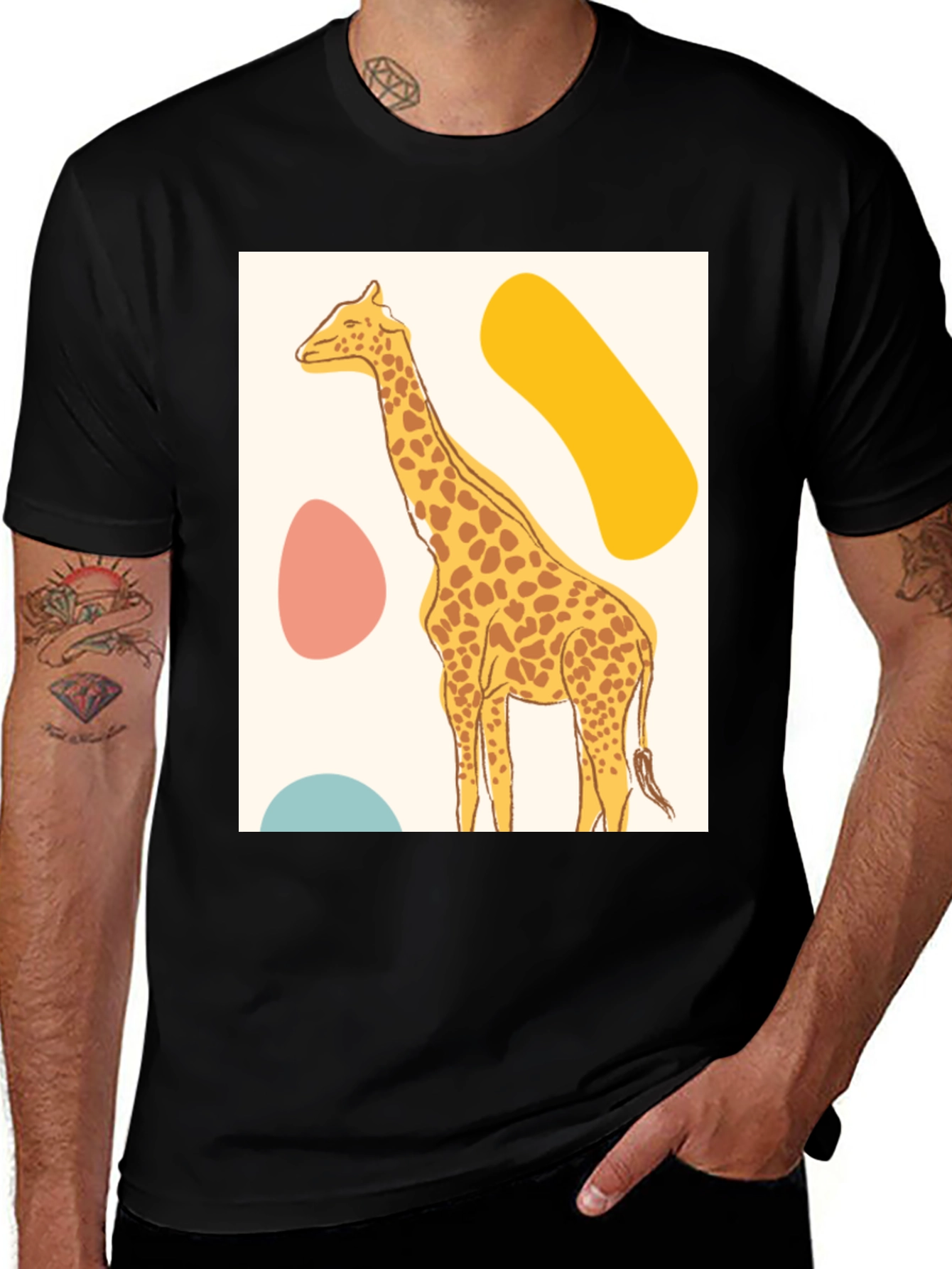 Variant 18 of Giraffe Graphic Tee - Modern Art Style Print