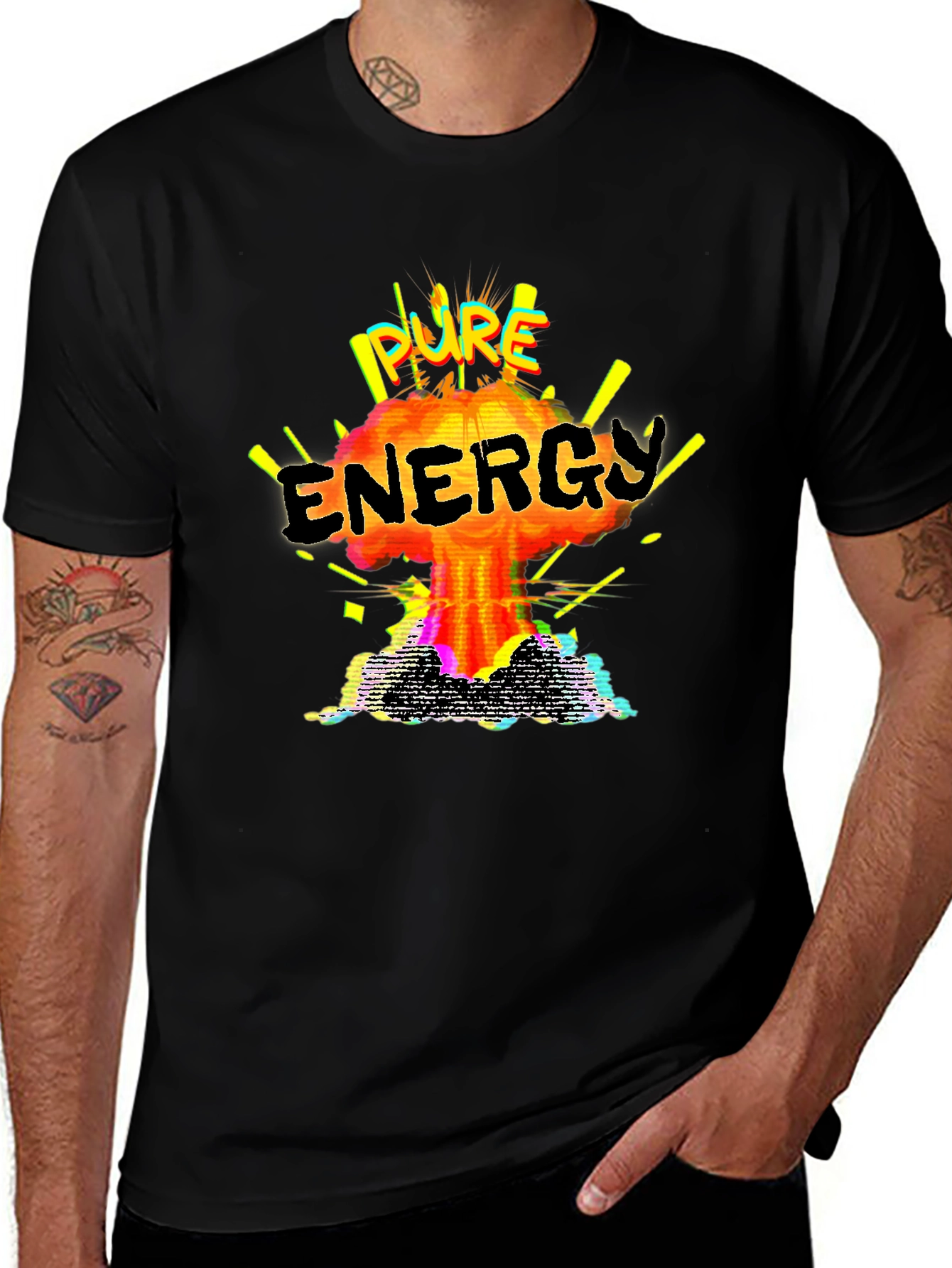 Variant 10 of Pure Energy Graphic Print Tee - Explosive Style