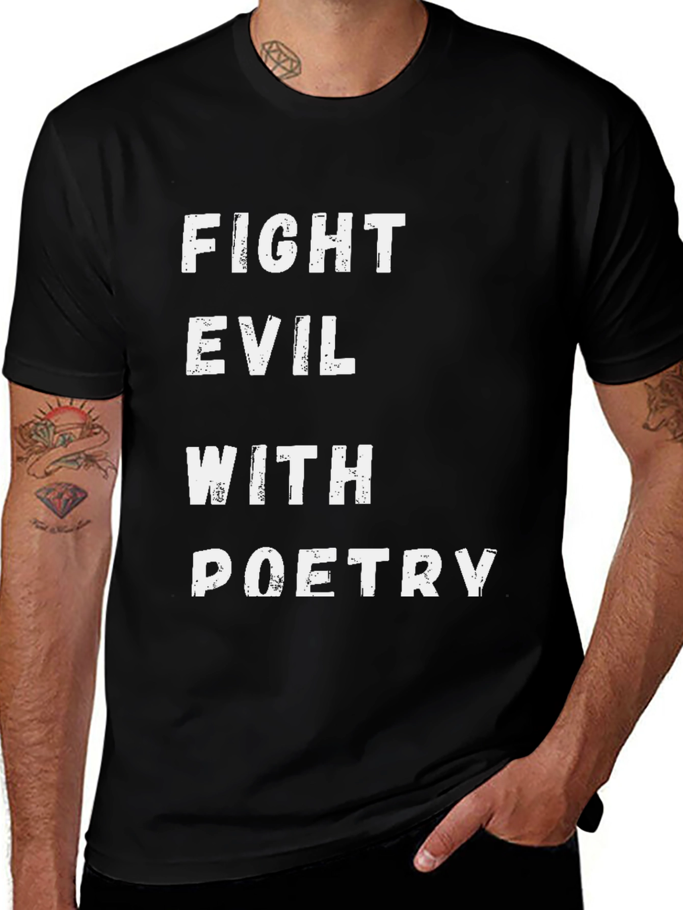 Variant 18 of Fight Evil With Poetry Graphic T-Shirt