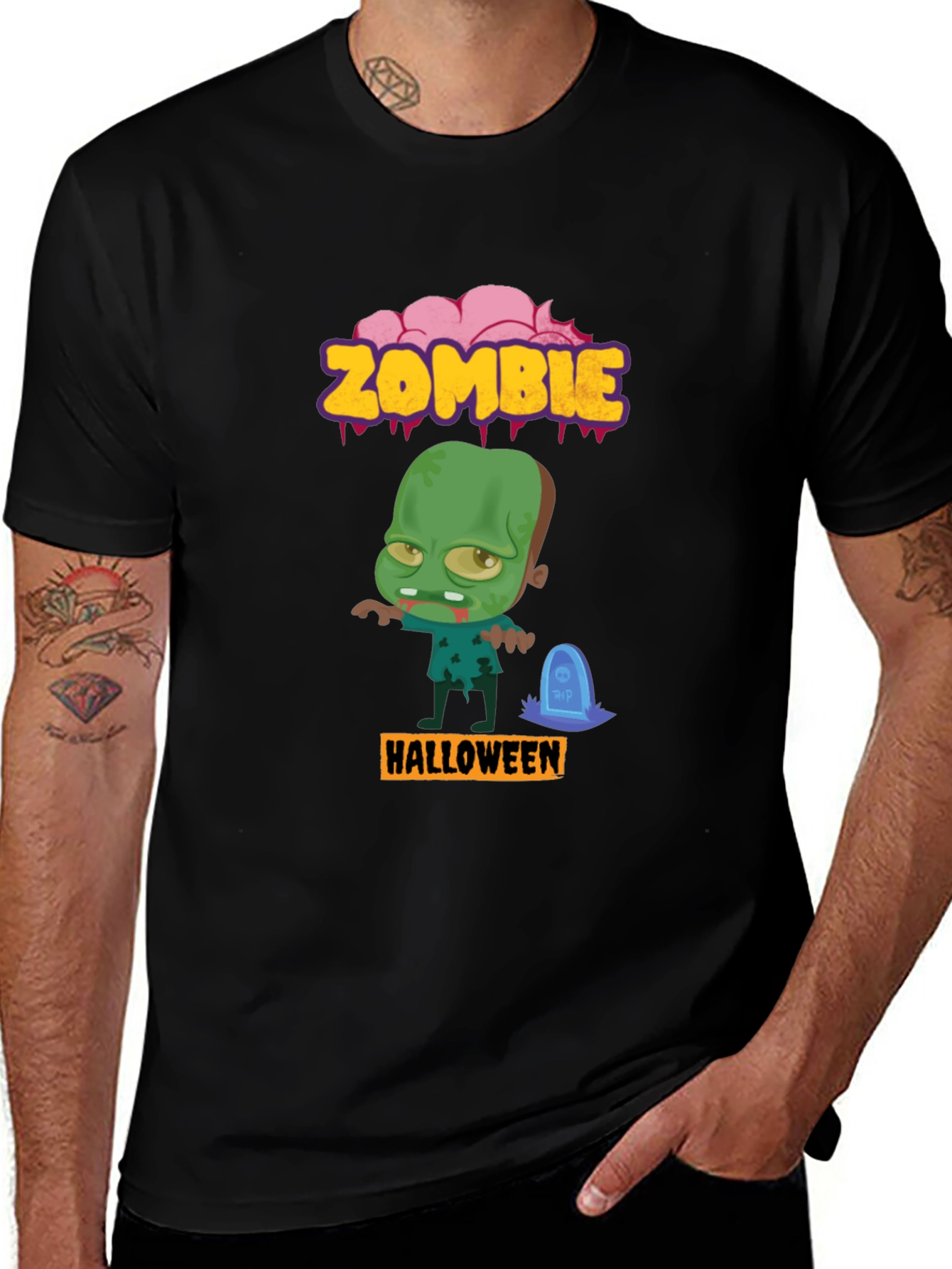 Variant 4 of Zombie Halloween Graphic T-Shirt