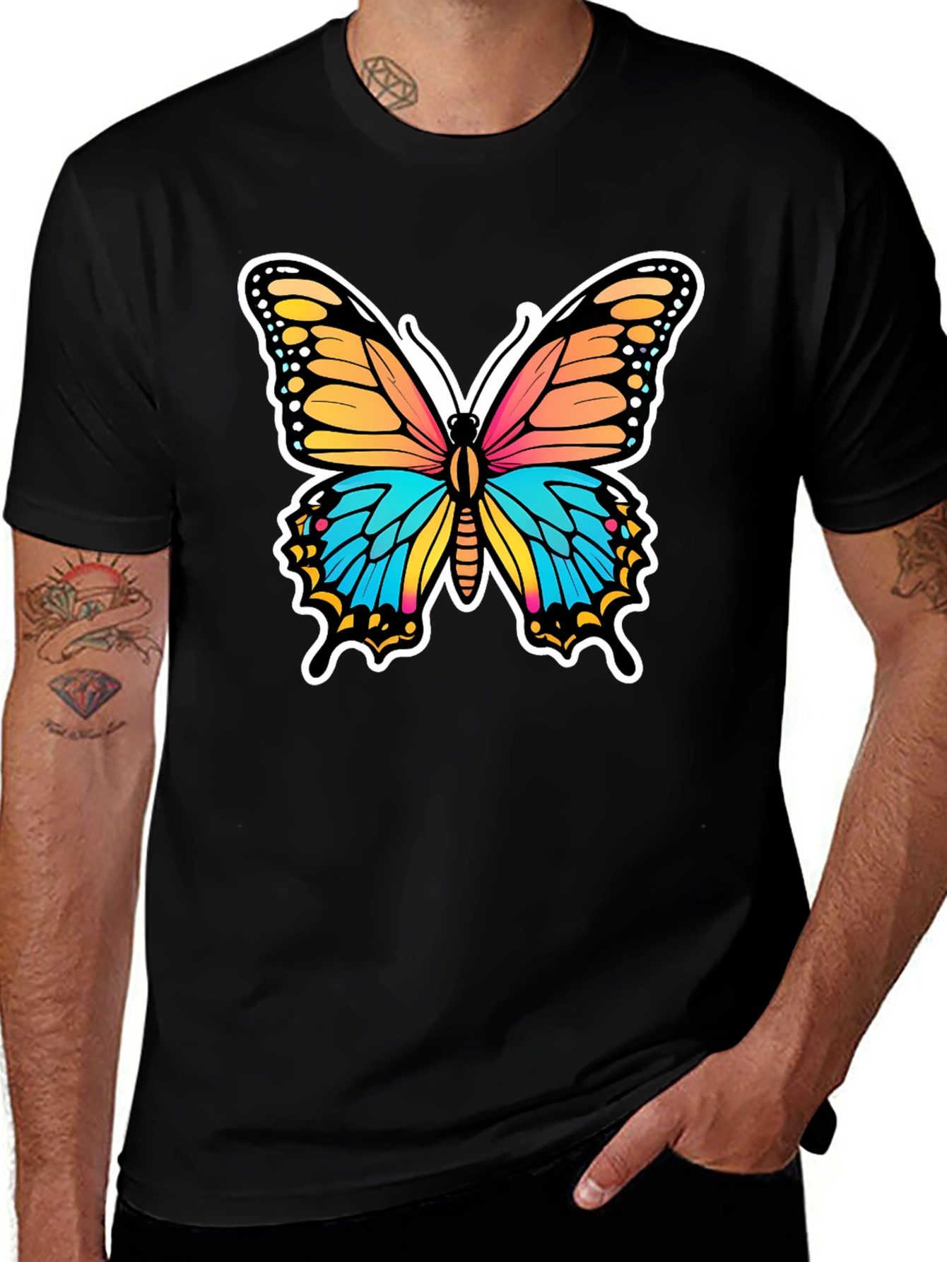 Variant 22 of Butterfly Graphic Tee - Vibrant Colors