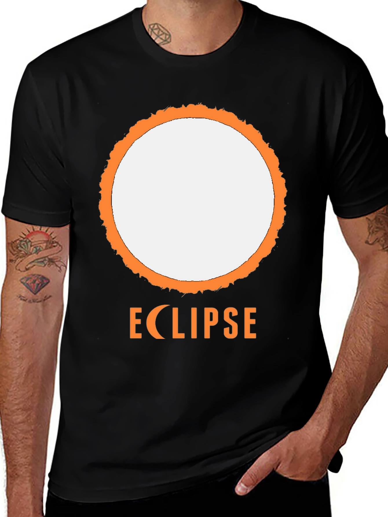 Variant 3 of Eclipse Graphic Tee - Black Short Sleeve Shirt