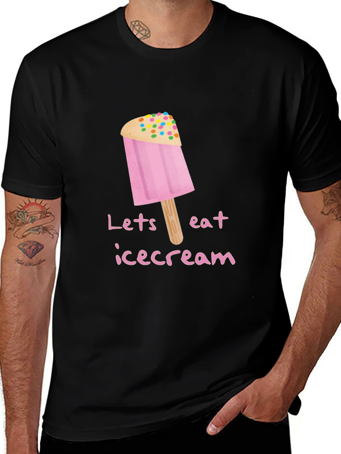 Black Ice Cream Popsicle Graphic Tee main image