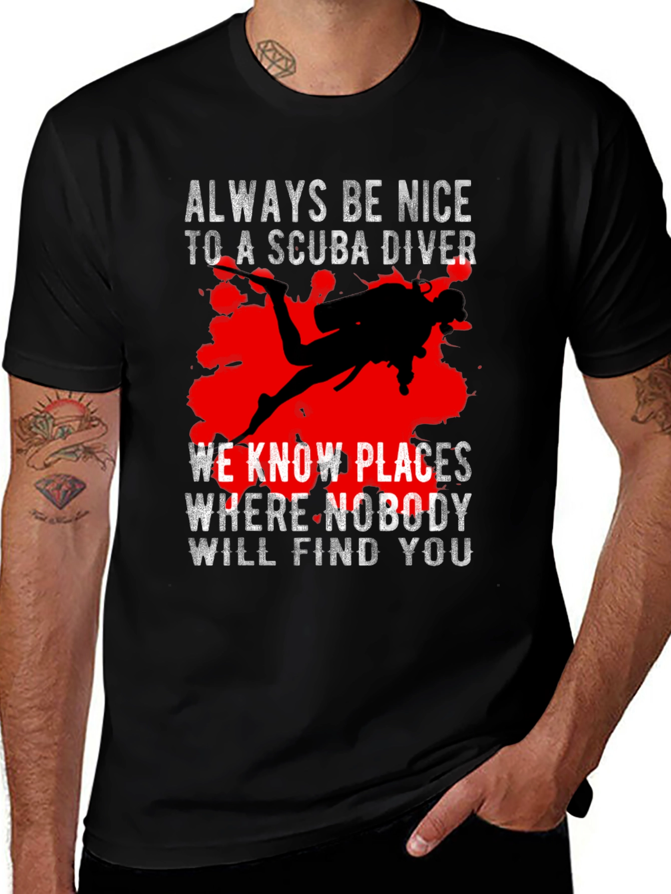 Variant 11 of Scuba Diver T-Shirt: Funny Threat Tee
