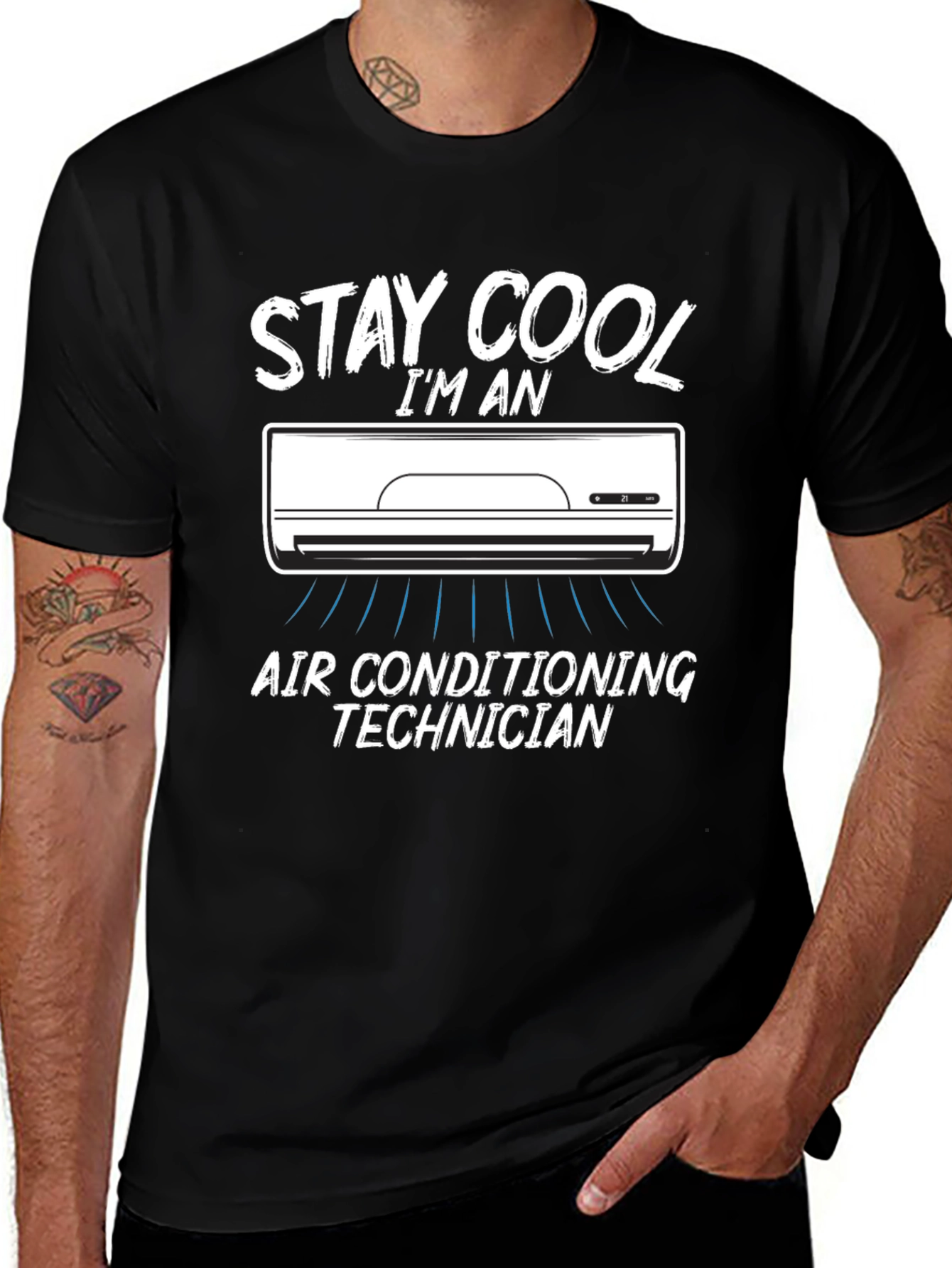 Variant 11 of Stay Cool Air Conditioning Technician T-Shirt