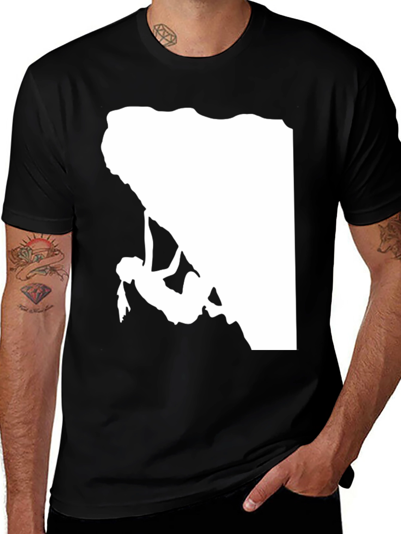 Variant 30 of Climbing T-Shirt: Rock Climbing Silhouette Tee