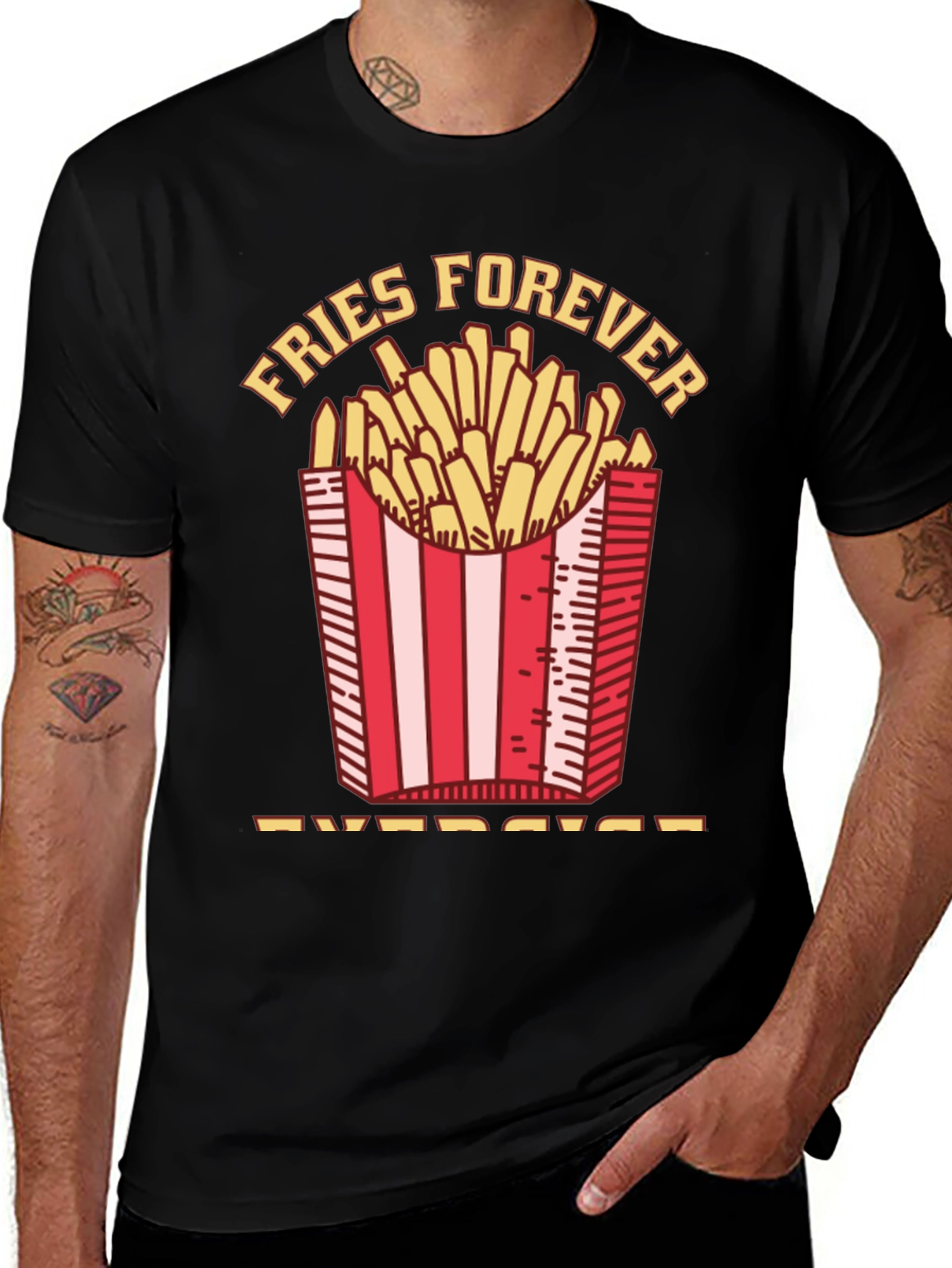 Variant 21 of Fries Forever Graphic Tee - Unisex Comfort Fit