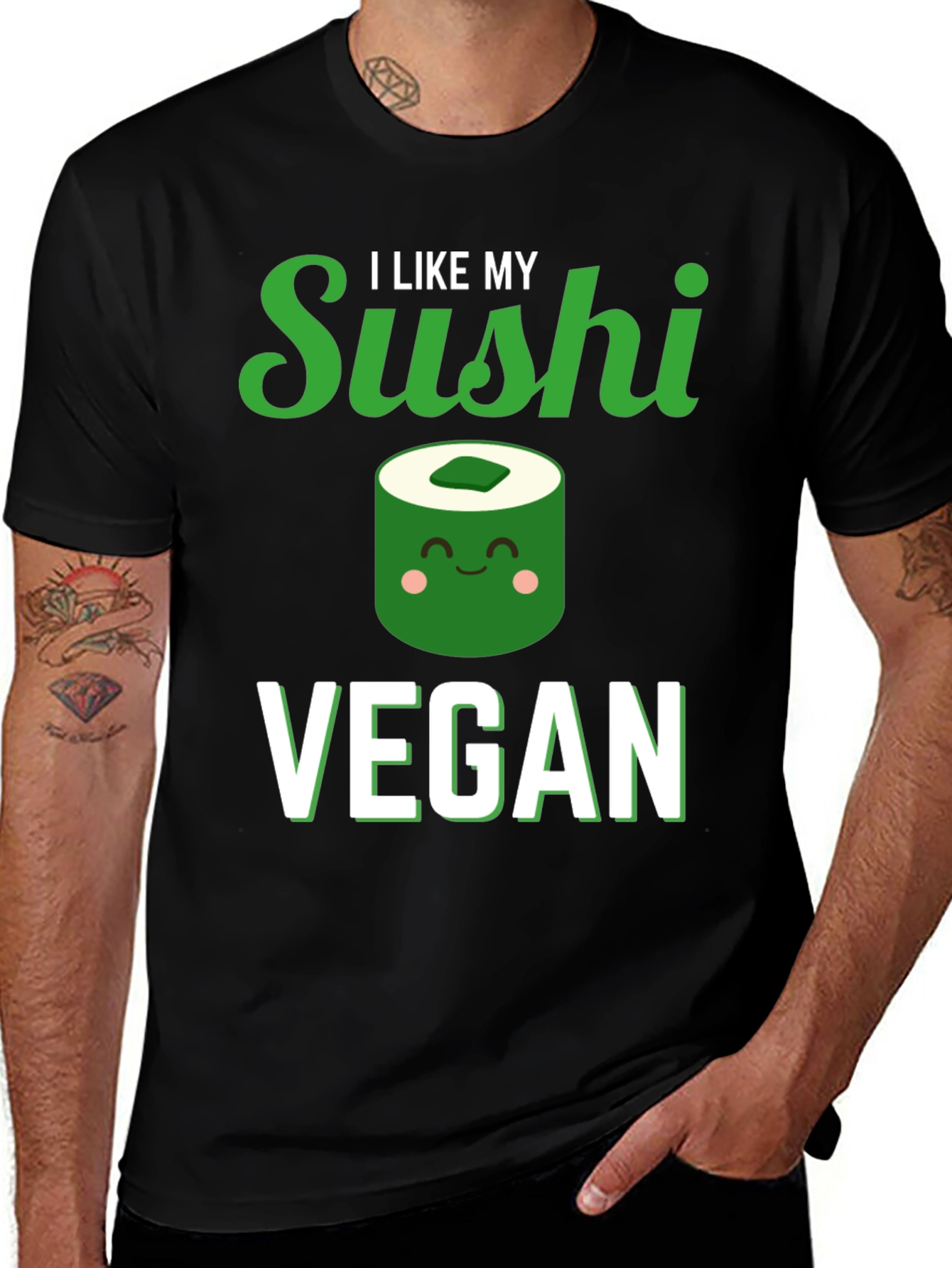 Variant 22 of Vegan Sushi T-Shirt - I Like My Sushi Vegan