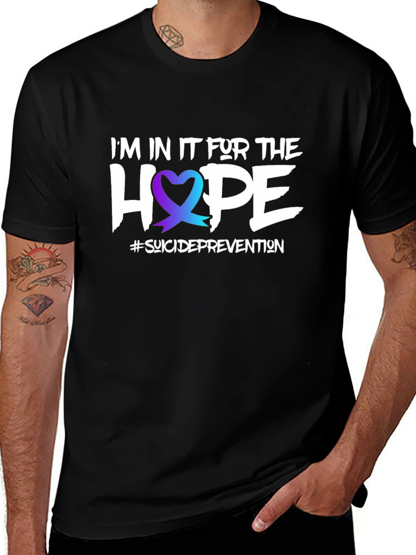 Variant 19 of Hope Suicide Prevention Ribbon T-Shirt