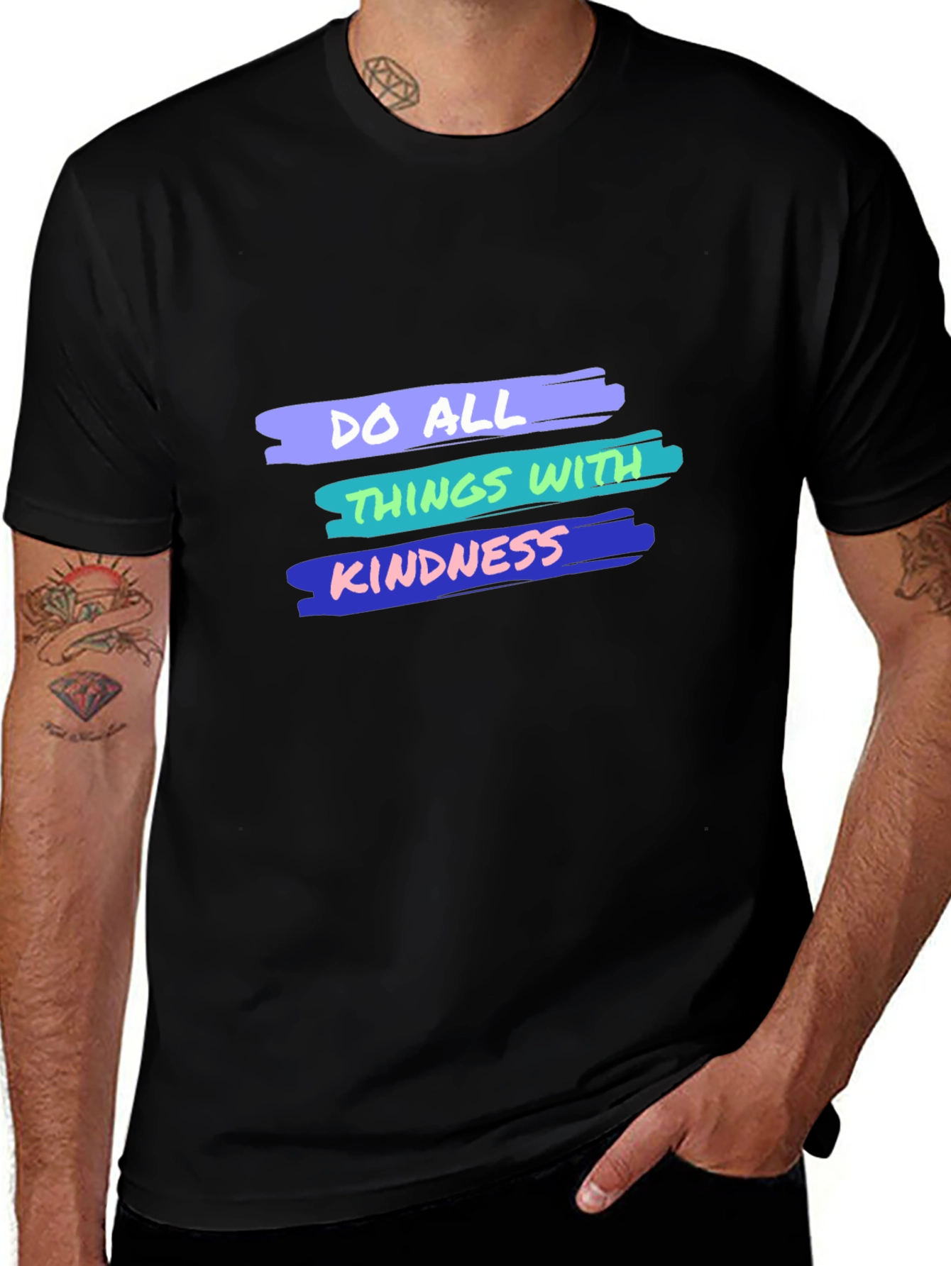 Black Kindness Graphic Tee - Unisex Casual T-Shirt main image
