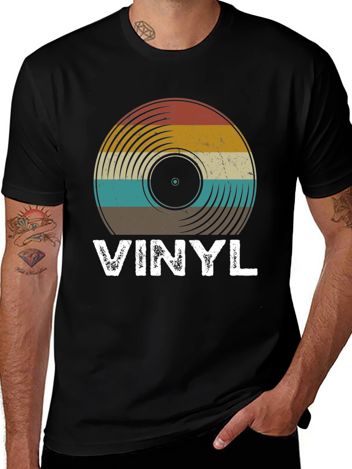 Variant 4 of Retro Vinyl Record T-Shirt