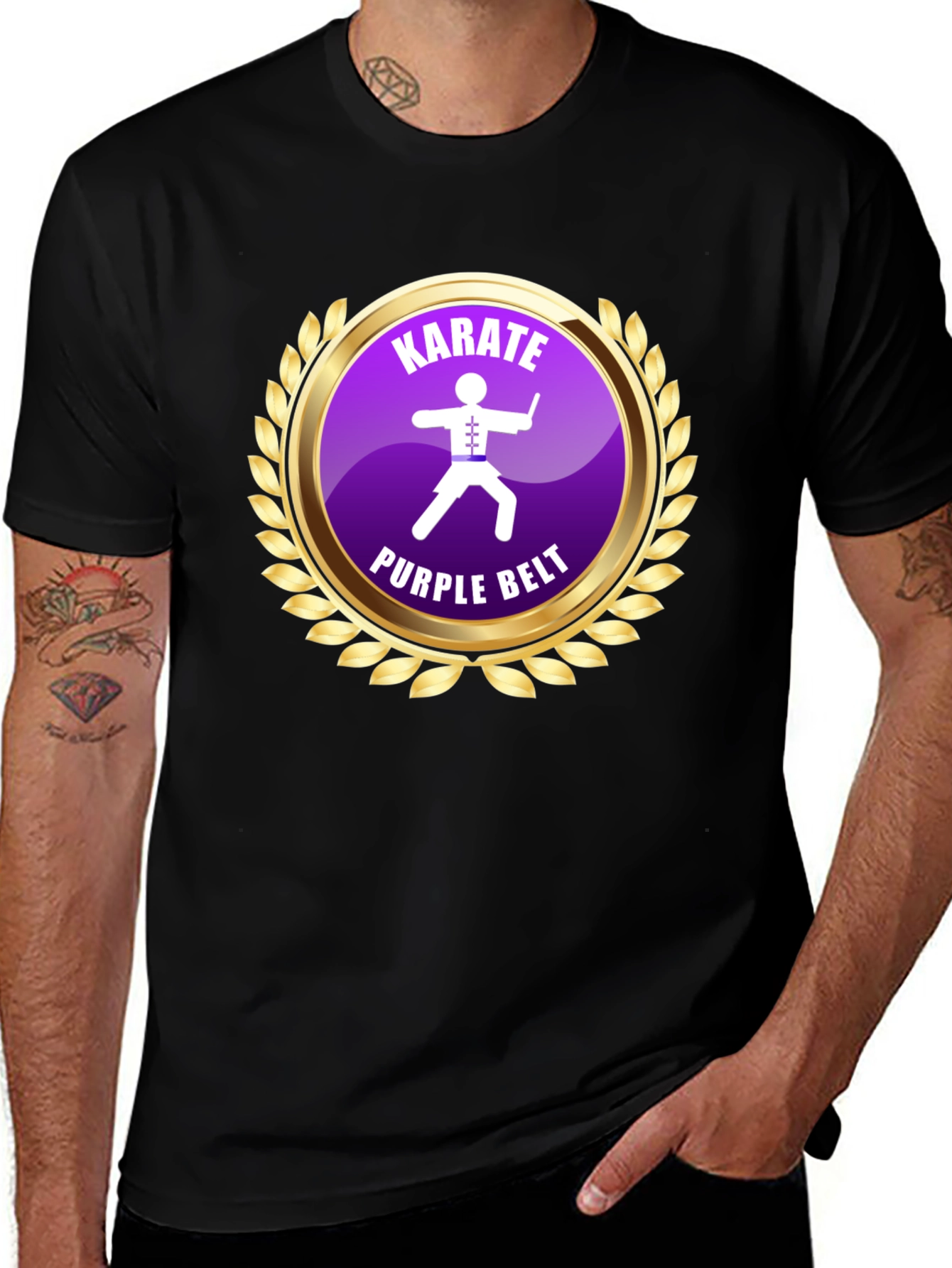 Variant 27 of Karate Purple Belt T-Shirt - Martial Arts Tee