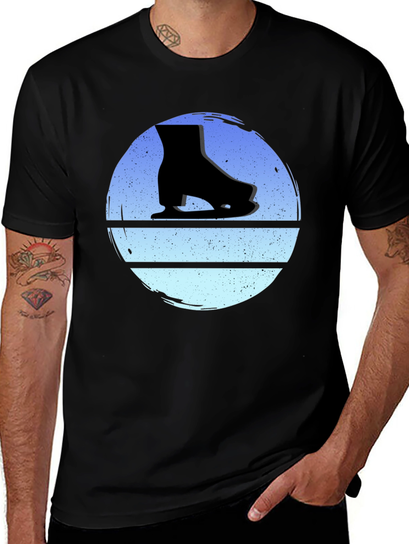 Variant 13 of Retro Ice Skate T-Shirt - Vintage Style Graphic Tee