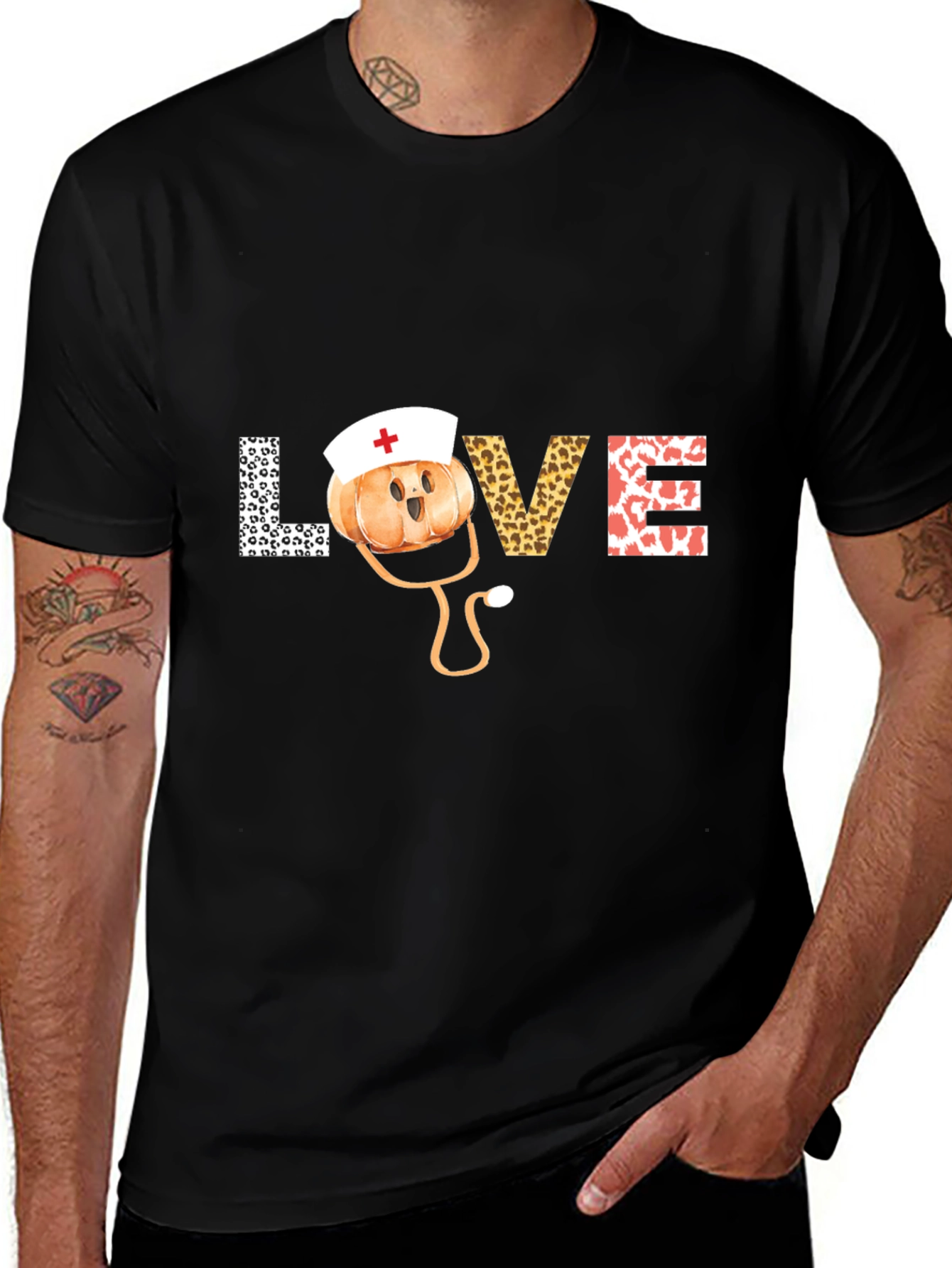 Nurse Pumpkin Love T-Shirt - Fall Healthcare Apparel