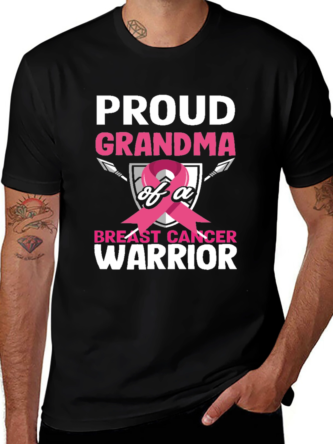 Variant 30 of Proud Grandma Breast Cancer Warrior T-Shirt