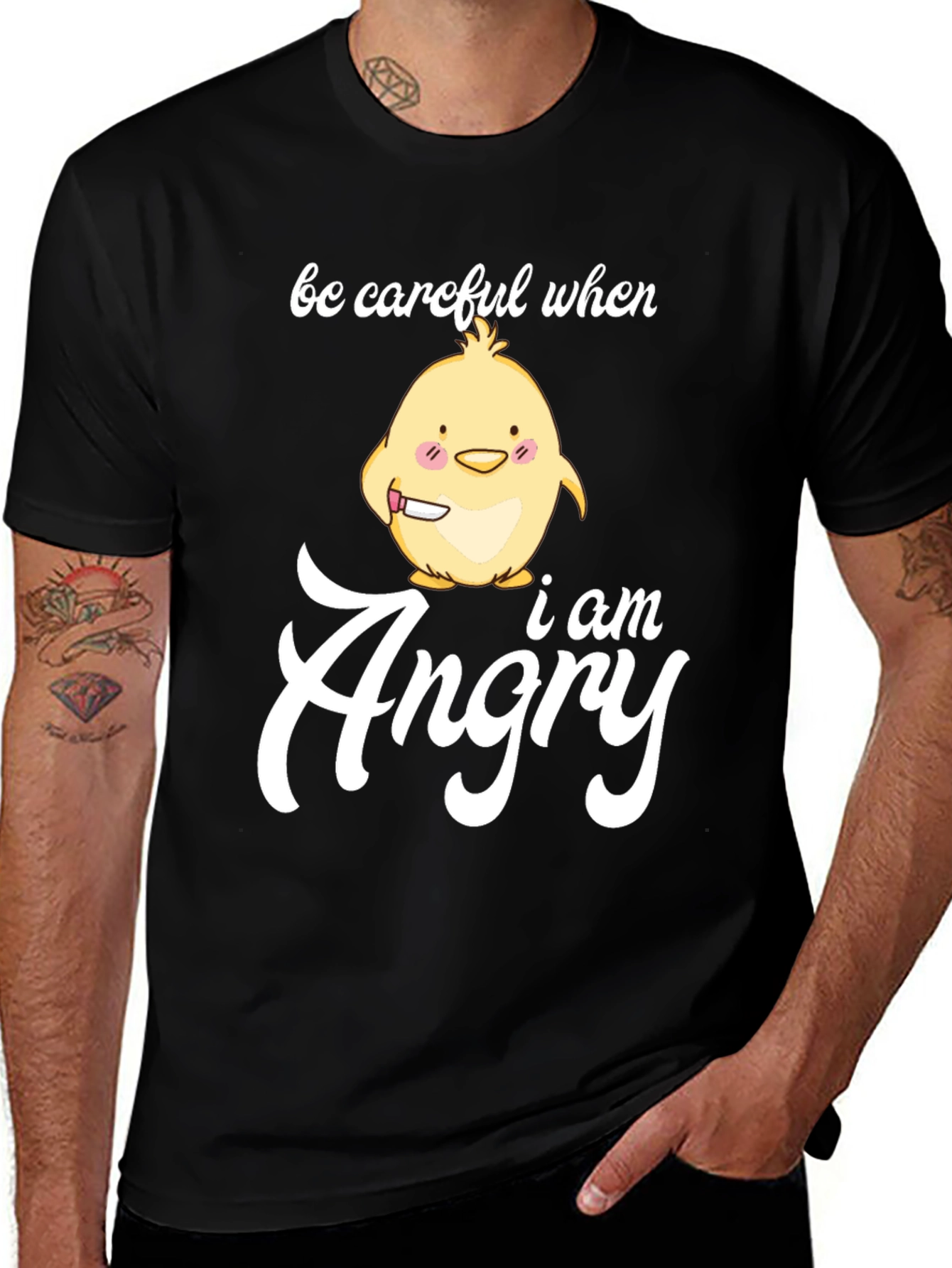 Variant 26 of Be Careful When I am Angry Chicken T-Shirt