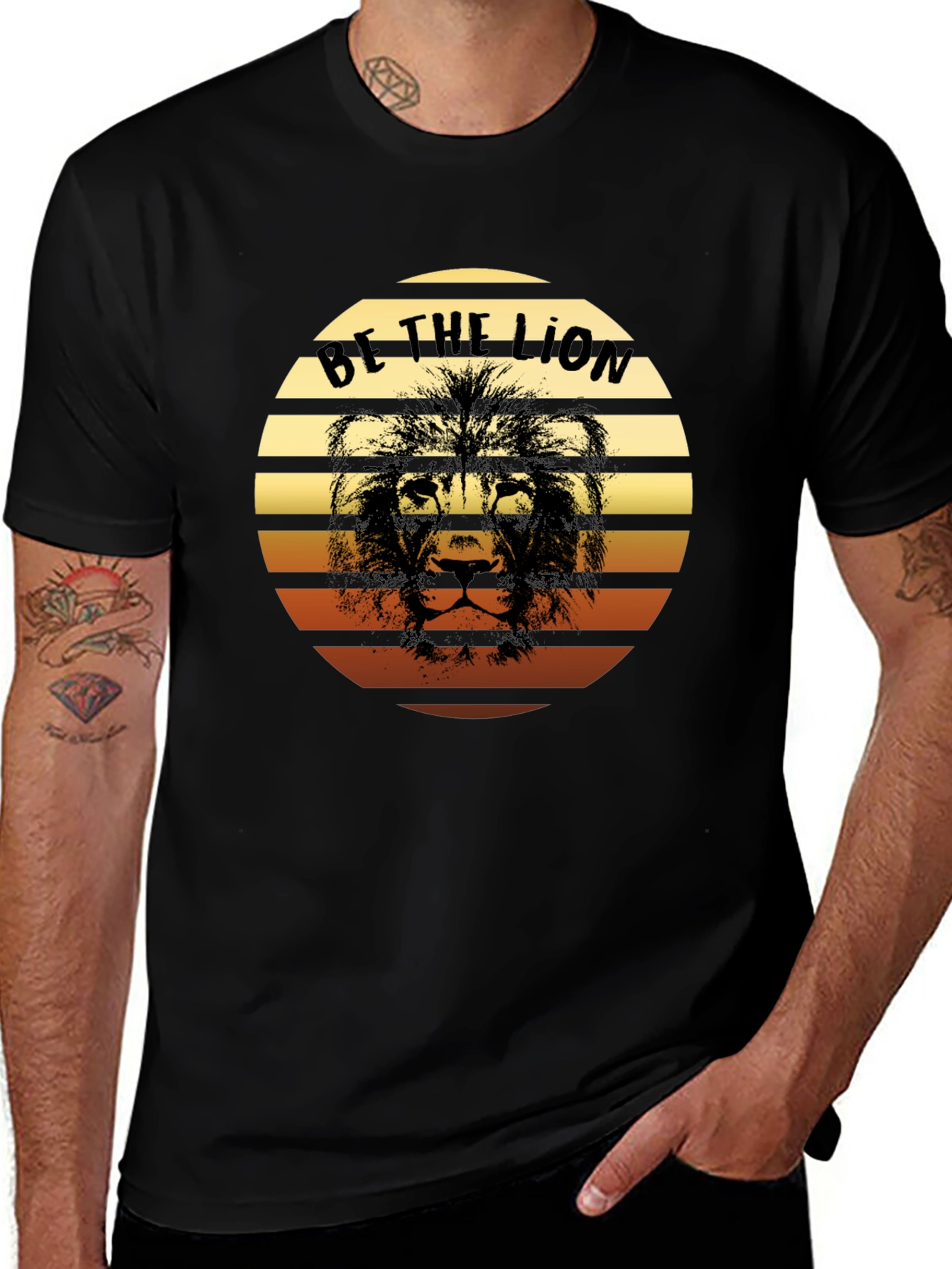 Variant 10 of Be The Lion Graphic Tee - Retro Style
