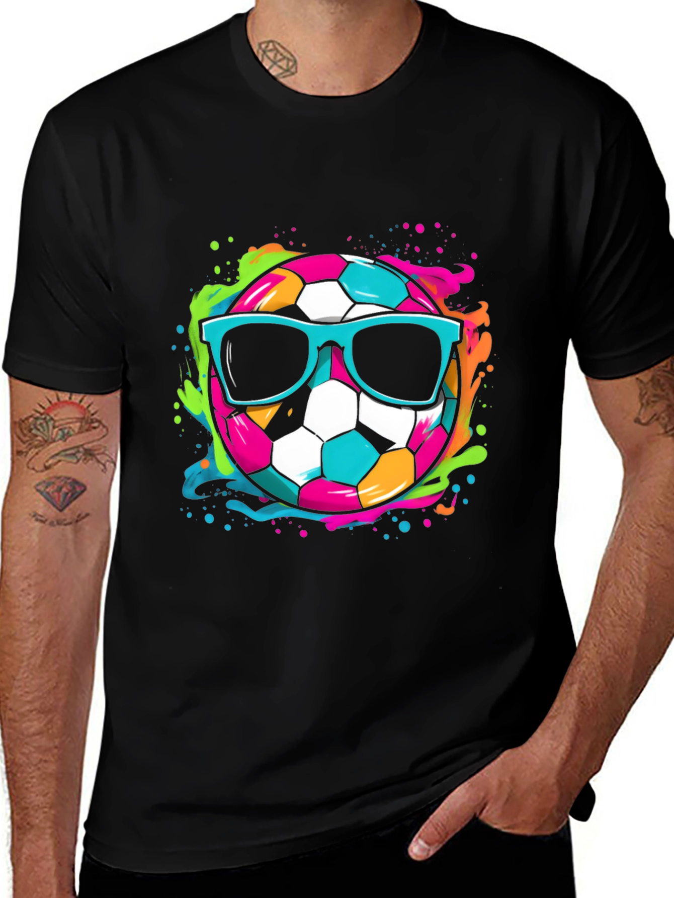 Variant 18 of Cool Soccer Ball Graphic Tee