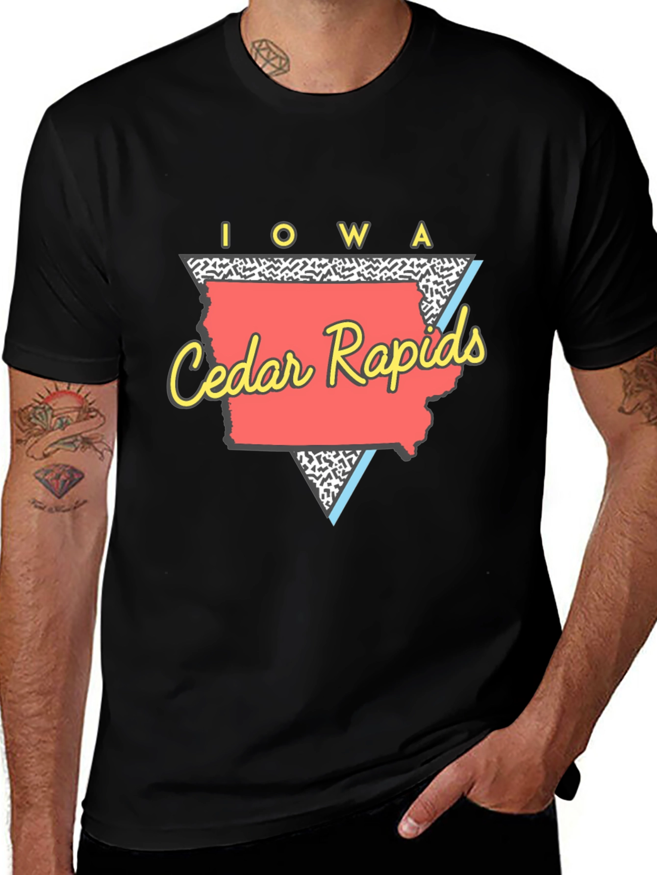 Retro Iowa Cedar Rapids Graphic Tee